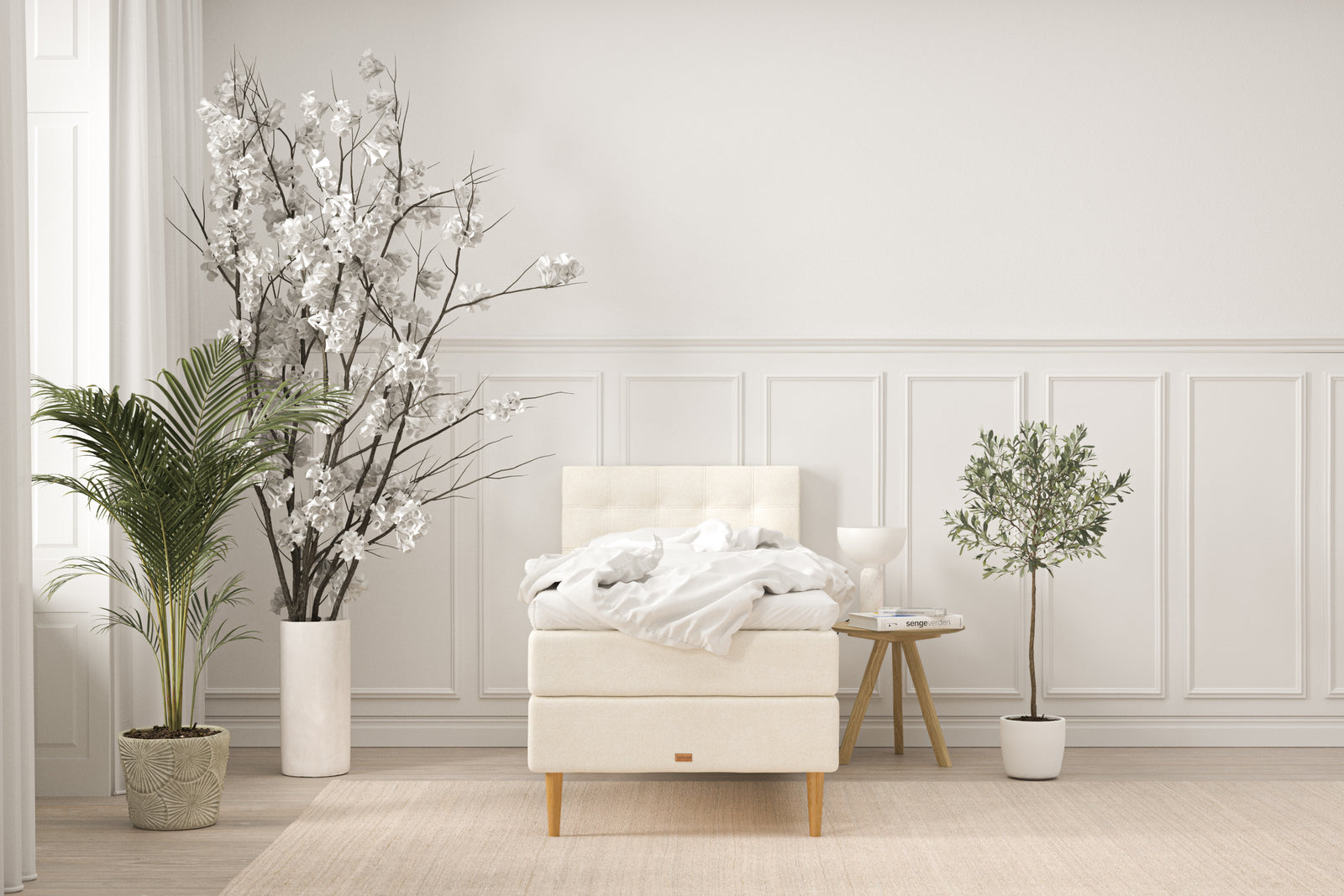 SÖVNN Maya Kontinentalseng - 120x200 - Lys Beige