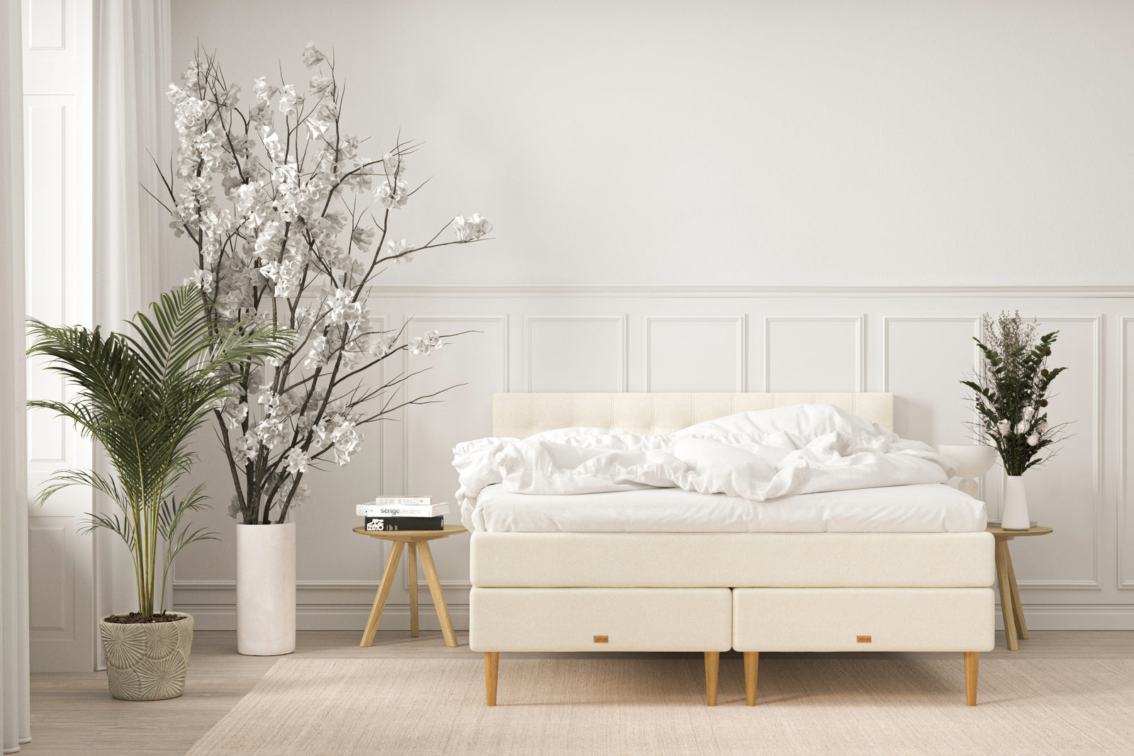 SÖVNN Maya Kontinentalseng - 210x210 - Lys Beige