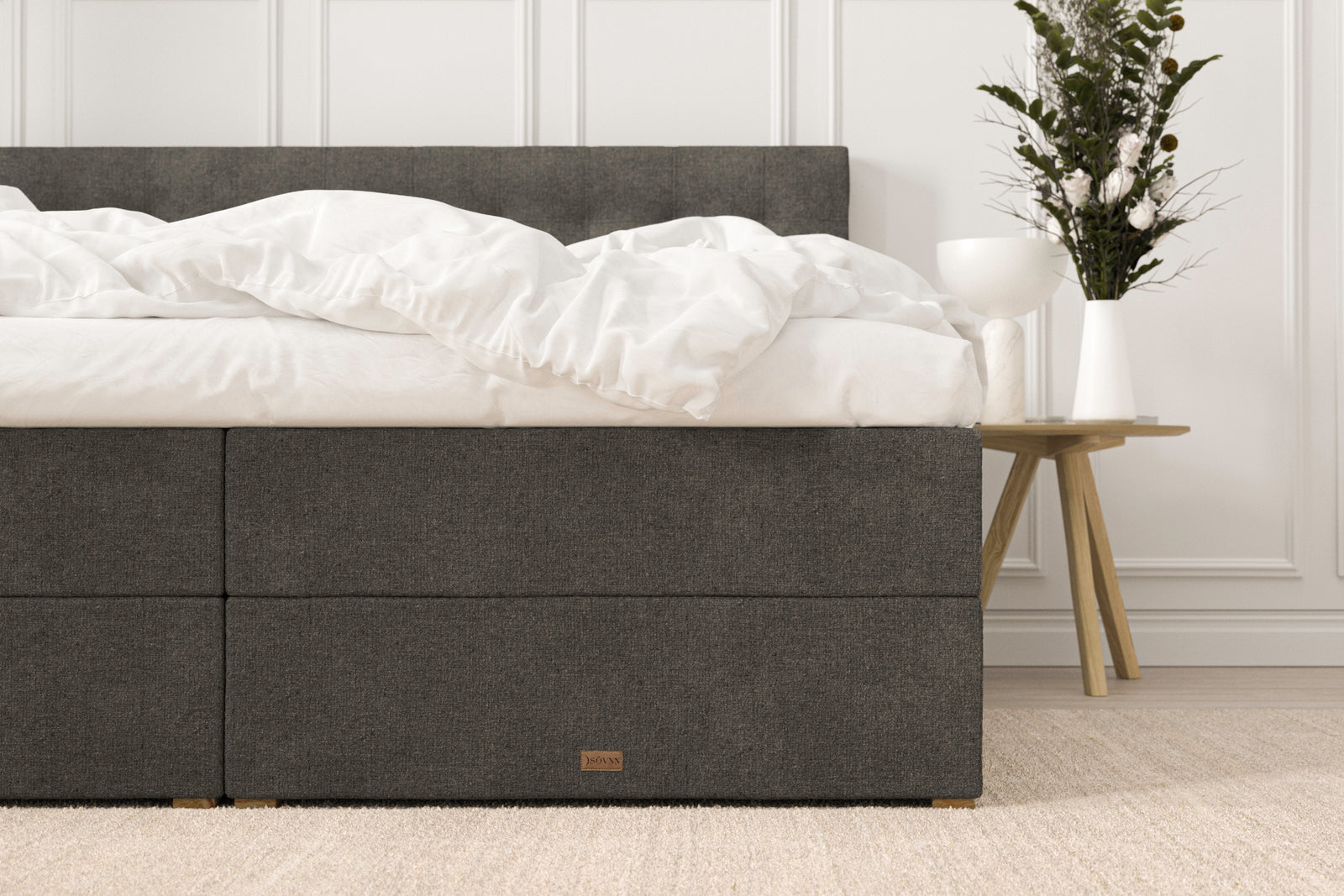 SÖVNN Nova Boxseng Med Opbevaring - 210x210 - Grå
