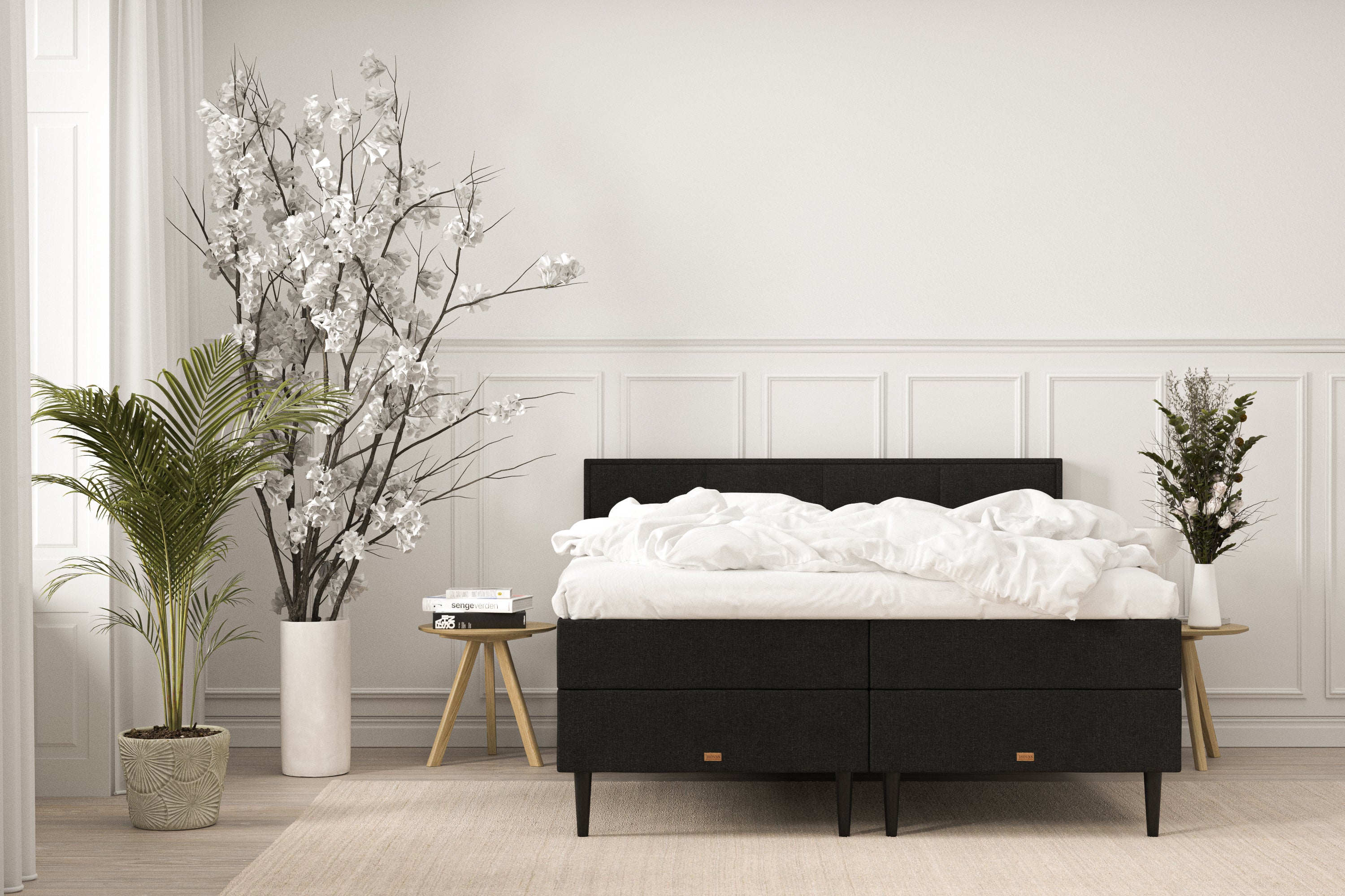 SÖVNN Klara Boxseng Med Opbevaring - 160x200 - Sort