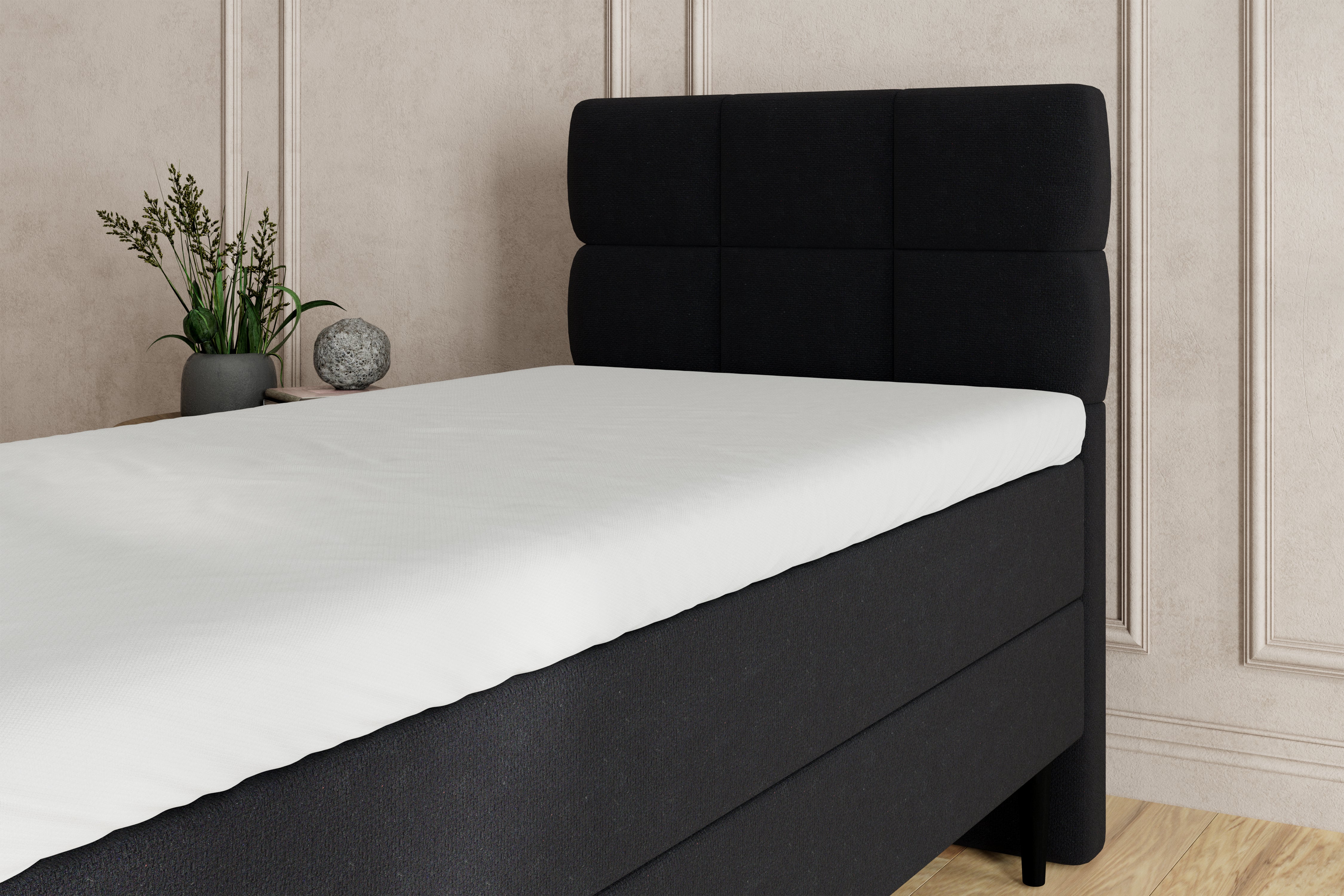 SÖVNN Zara Boxseng Med Opbevaring - 90x200 - Sort