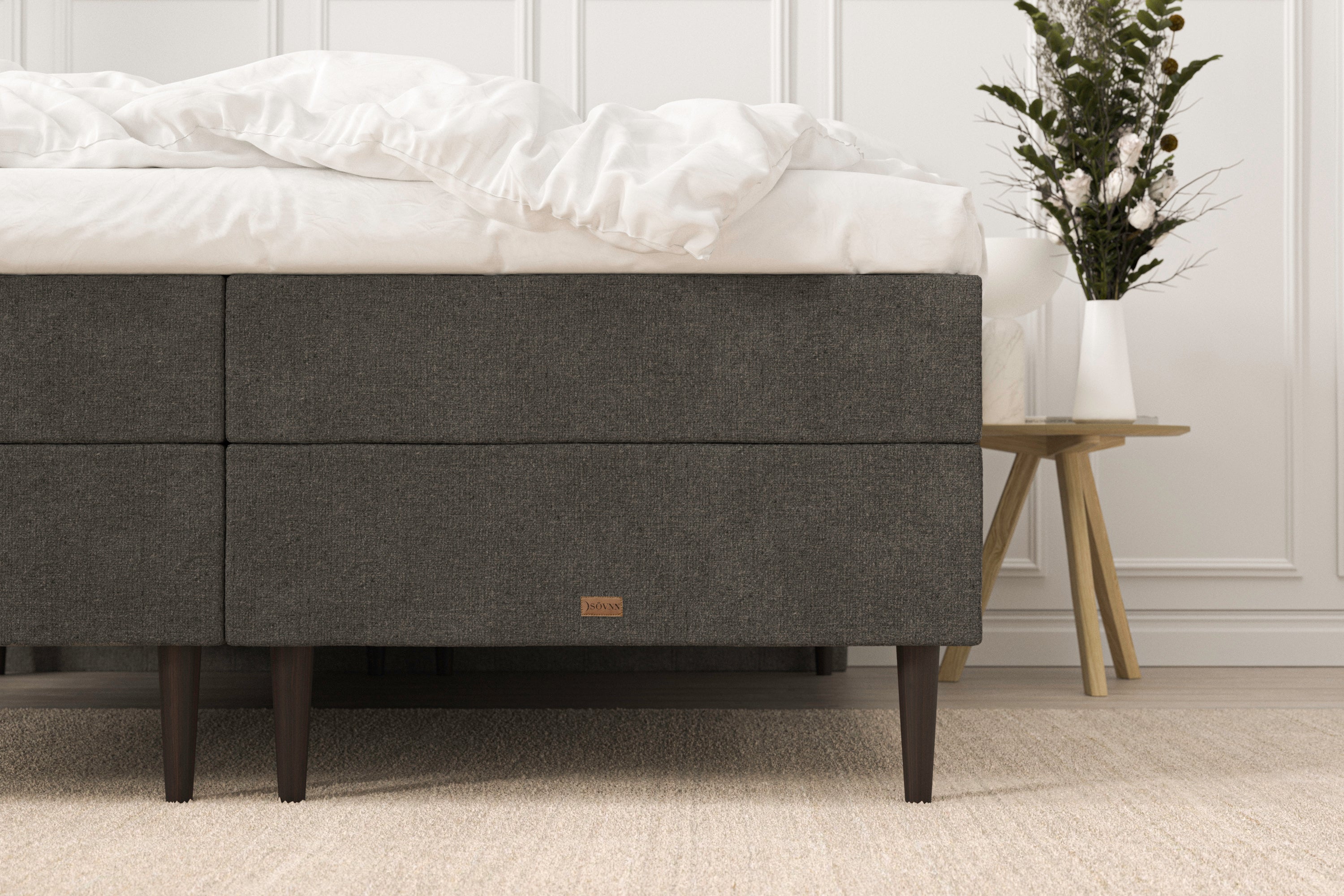SÖVNN Alma Boxseng Med Opbevaring - 210x210 - Grå