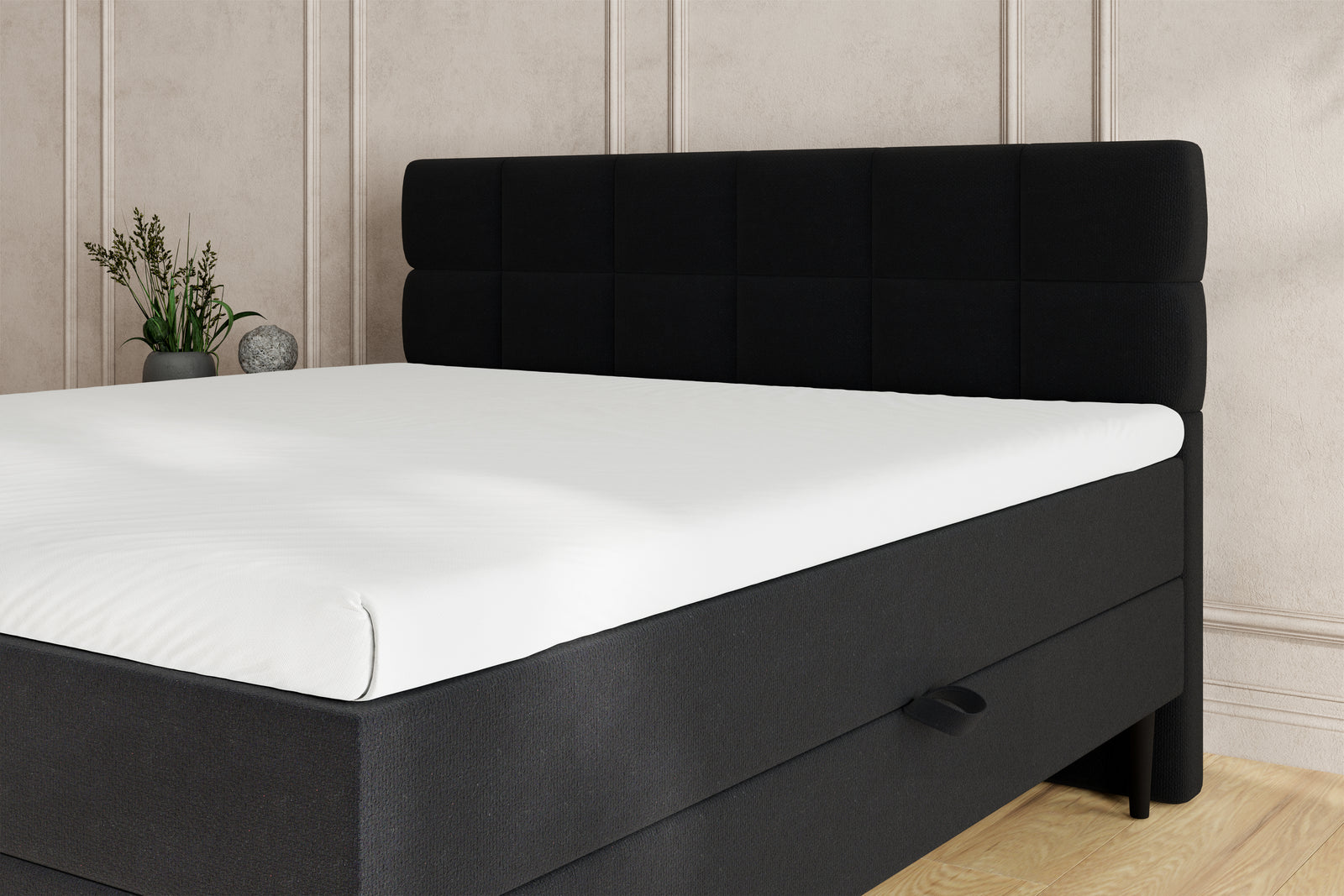 SÖVNN Zara Boxseng Med Opbevaring - 180x200 - Sort