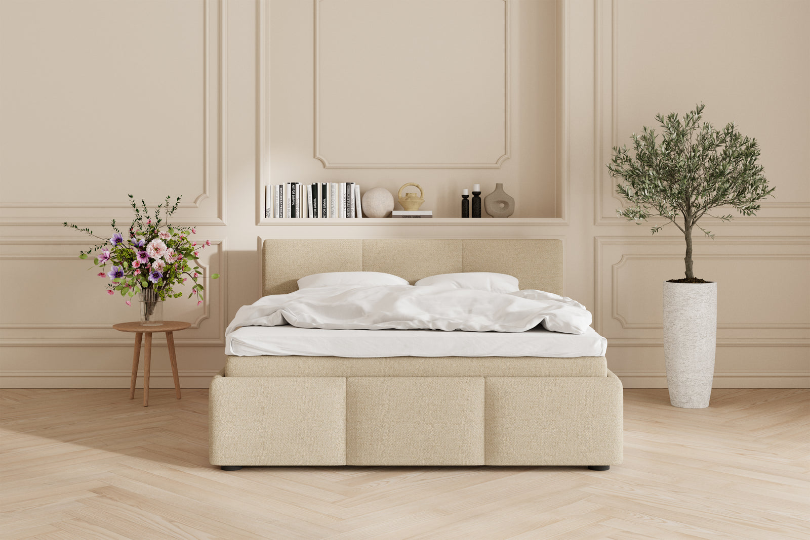 SÖVNN Ziva sengeramme - 180x200 - Lys beige