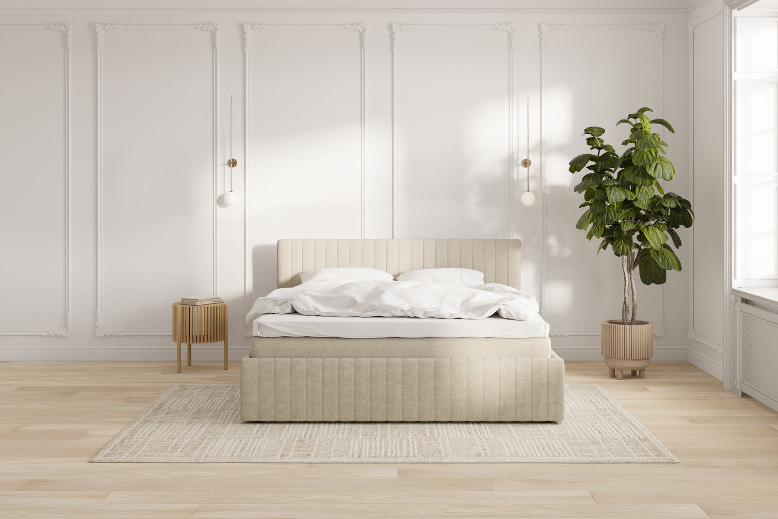 Keva Sengeramme- Beige - 180x200