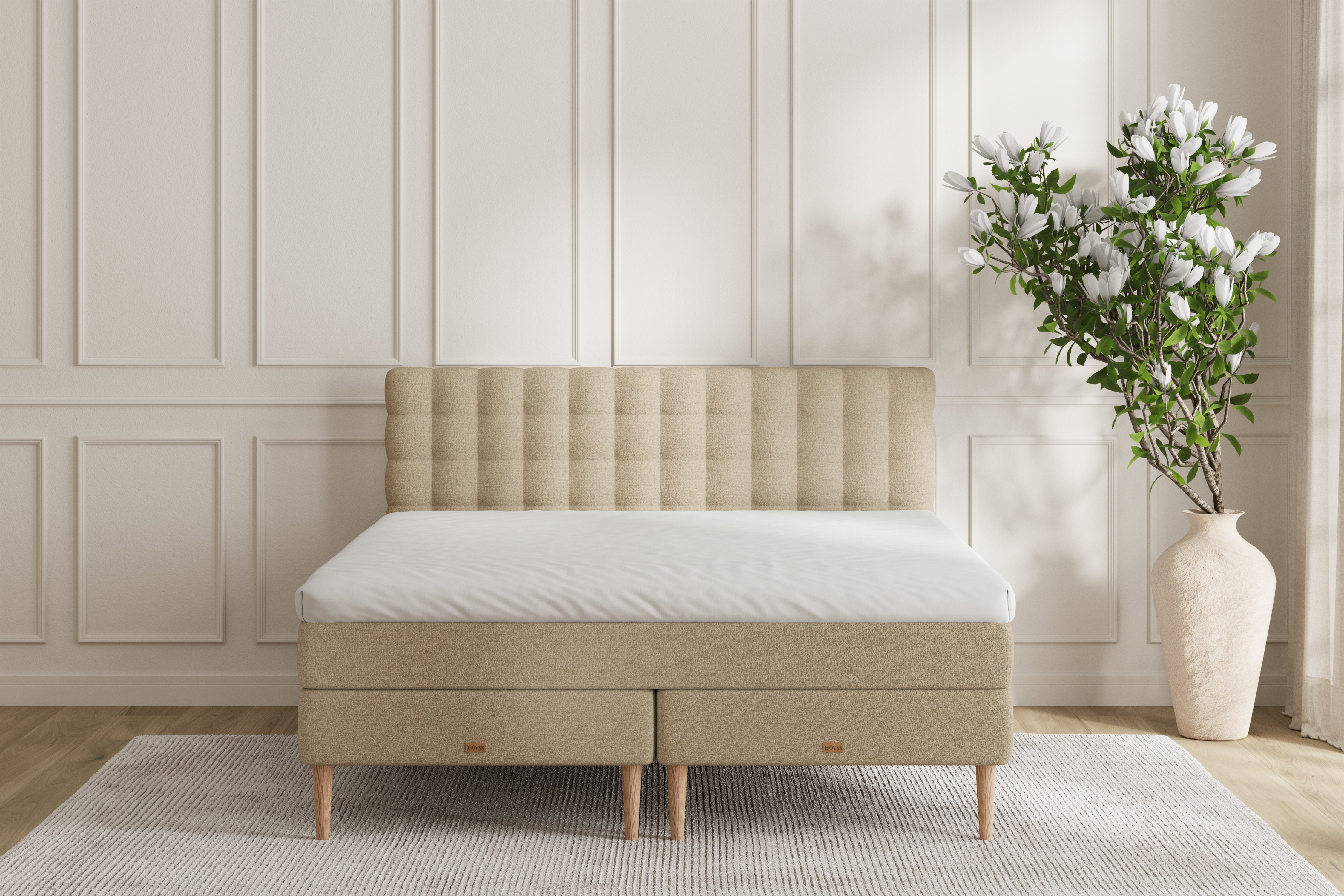 SÖVNN Fjall Sengegavl - Lys beige - 120x115