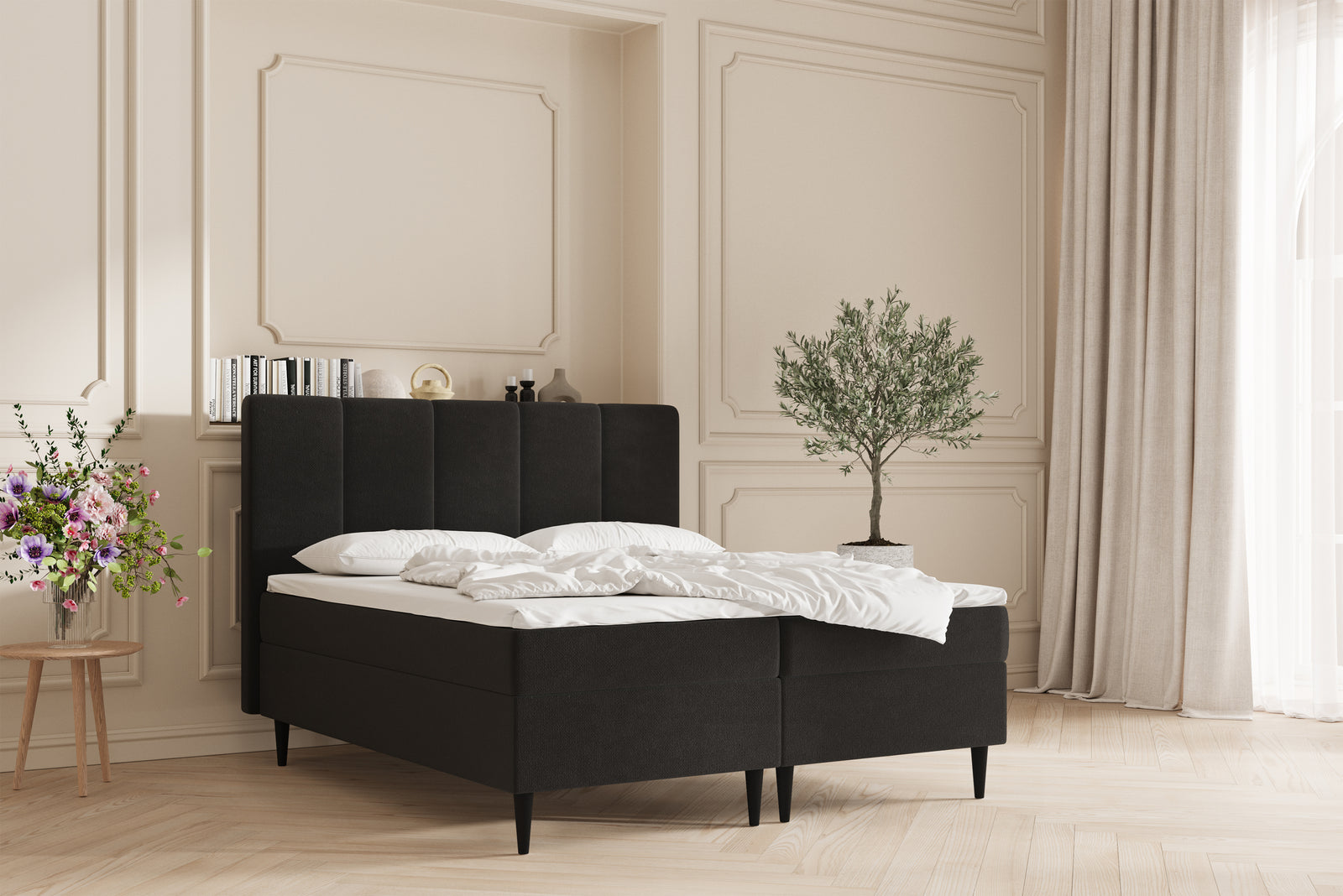 Leda opbevaringsseng - 160x200 - Sort