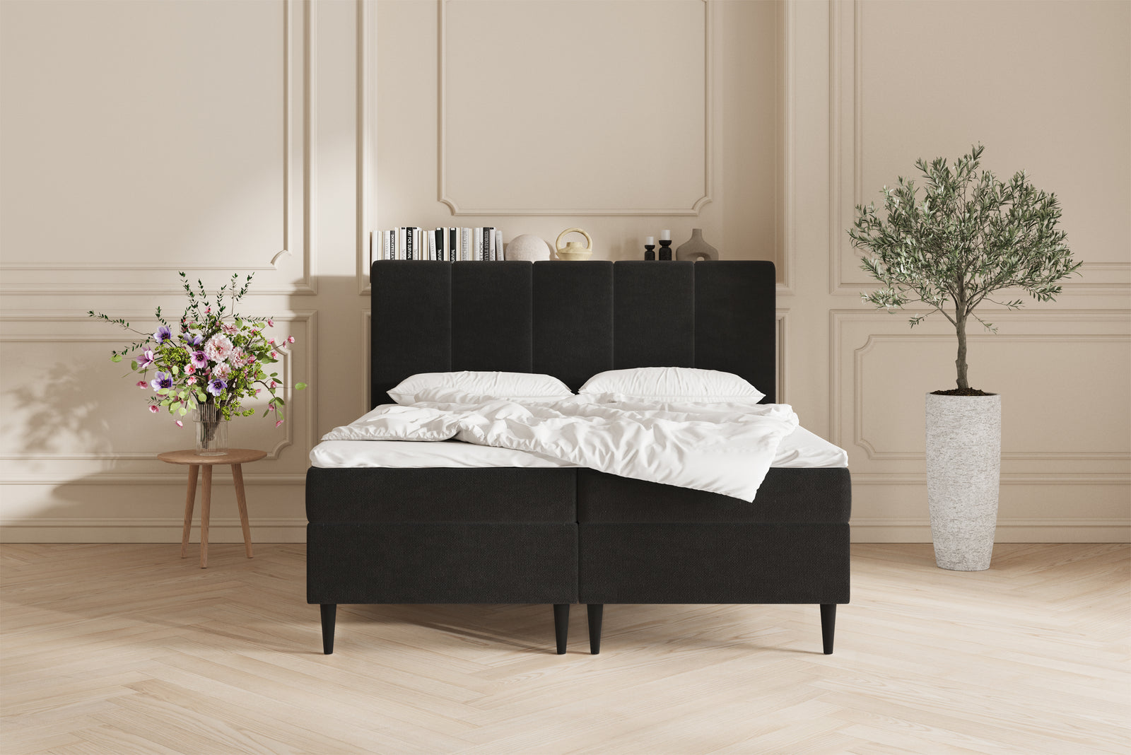 Leda opbevaringsseng - 160x200 - Sort