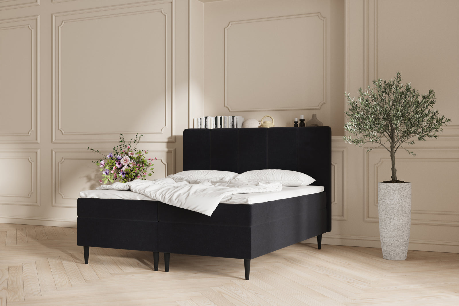 Leda opbevaringsseng - 160x200 - Sort