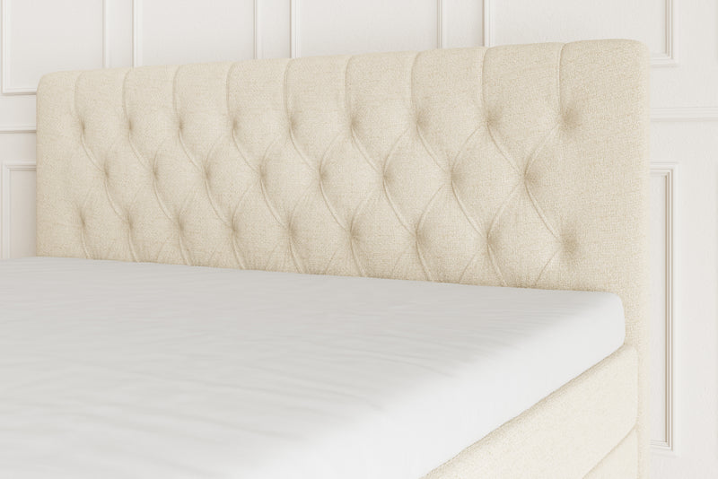 SÖVNN Chesterfield Sengegavl - Lys beige - 180x115