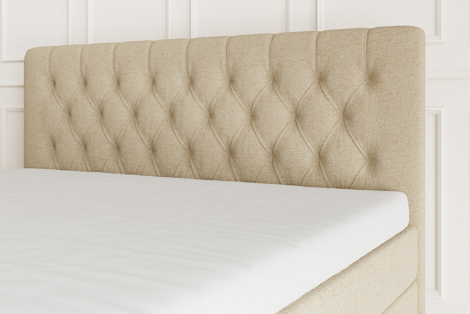 SÖVNN Chesterfield Sengegavl - Sand - 140x115