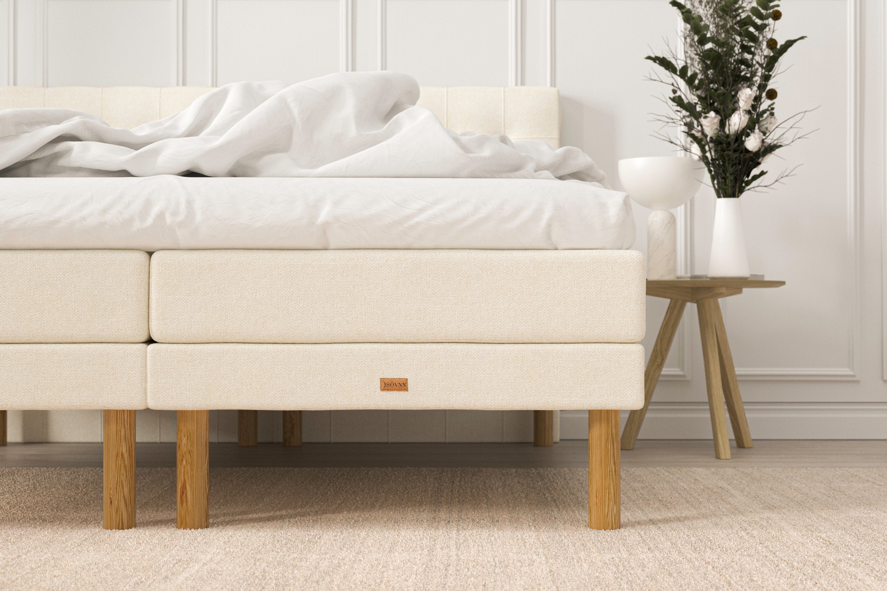 SÖVNN Deluxe Elevationsseng - 180x200 - Lys beige
