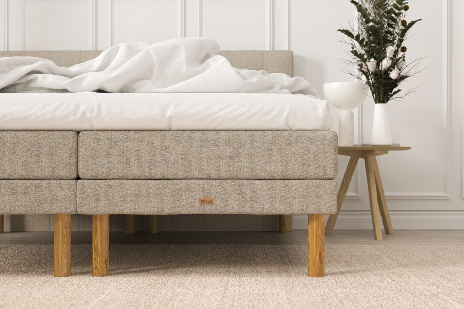 SÖVNN Deluxe Elevationsseng - 180x210 - Sand