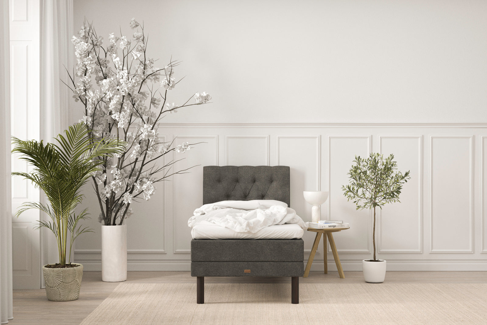 SÖVNN Naja Elevationsseng - 90x200 - Grå