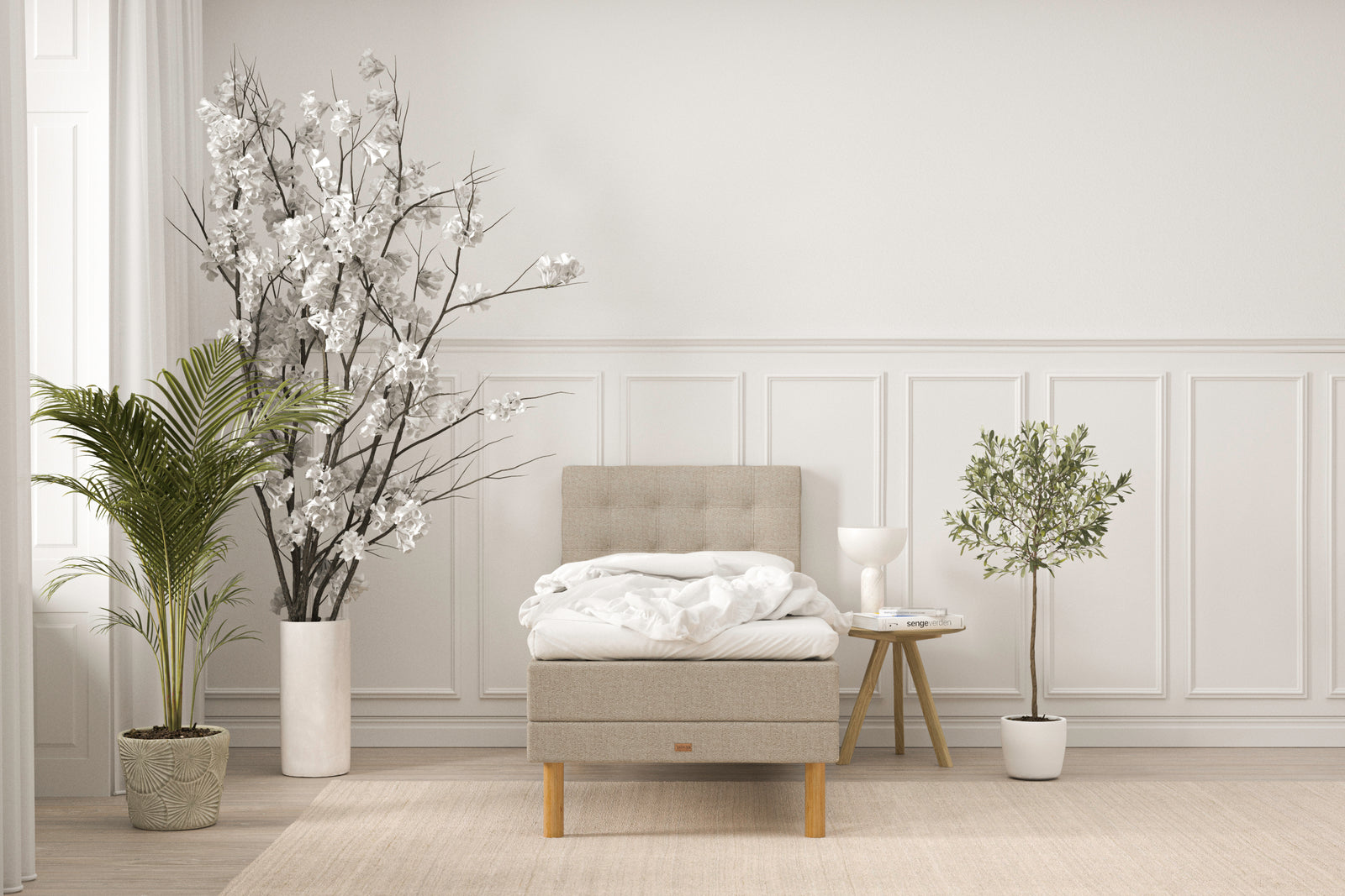 SÖVNN Deluxe Elevationsseng - 90x200 - Sand