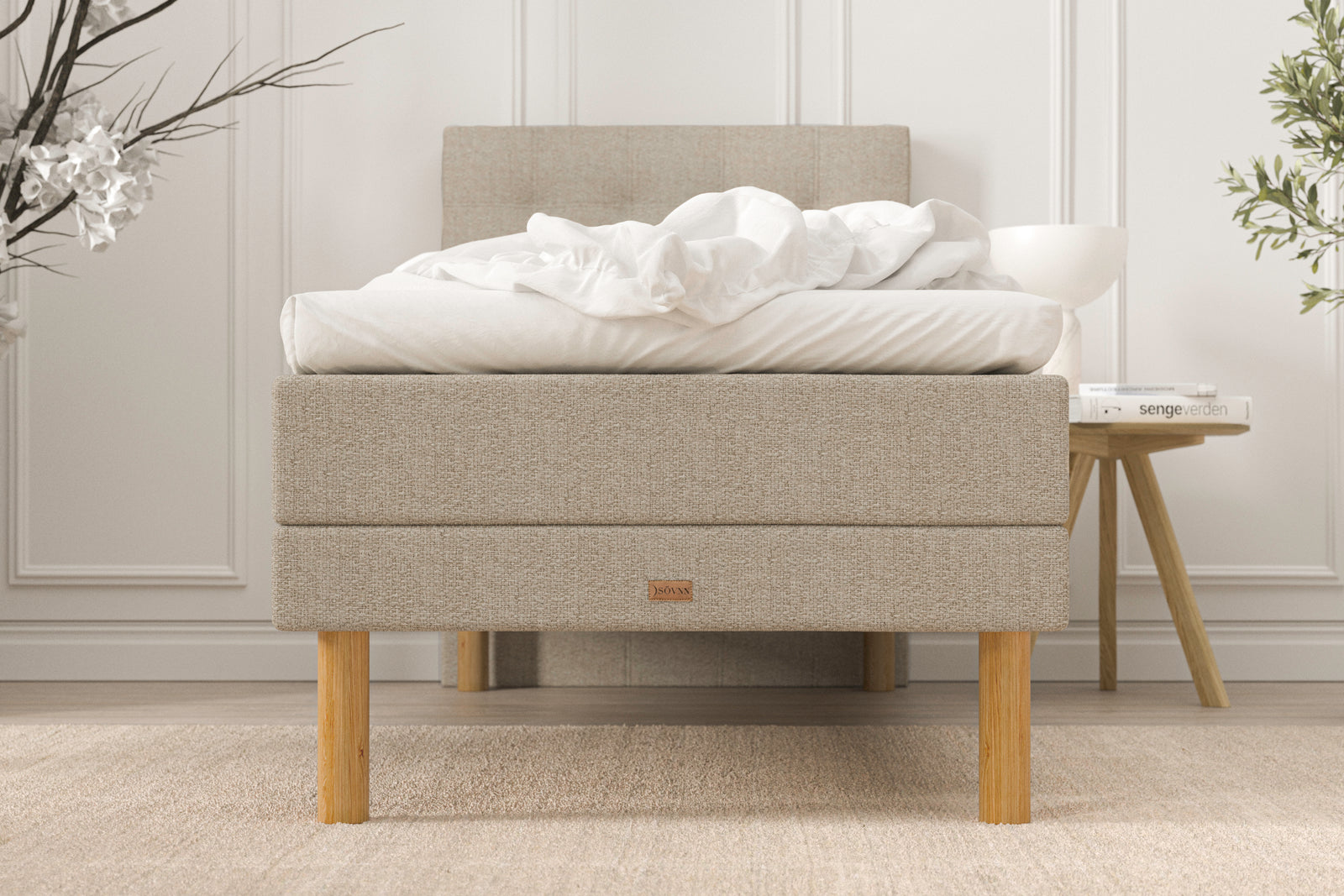 SÖVNN Deluxe Elevationsseng - 90x200 - Sand