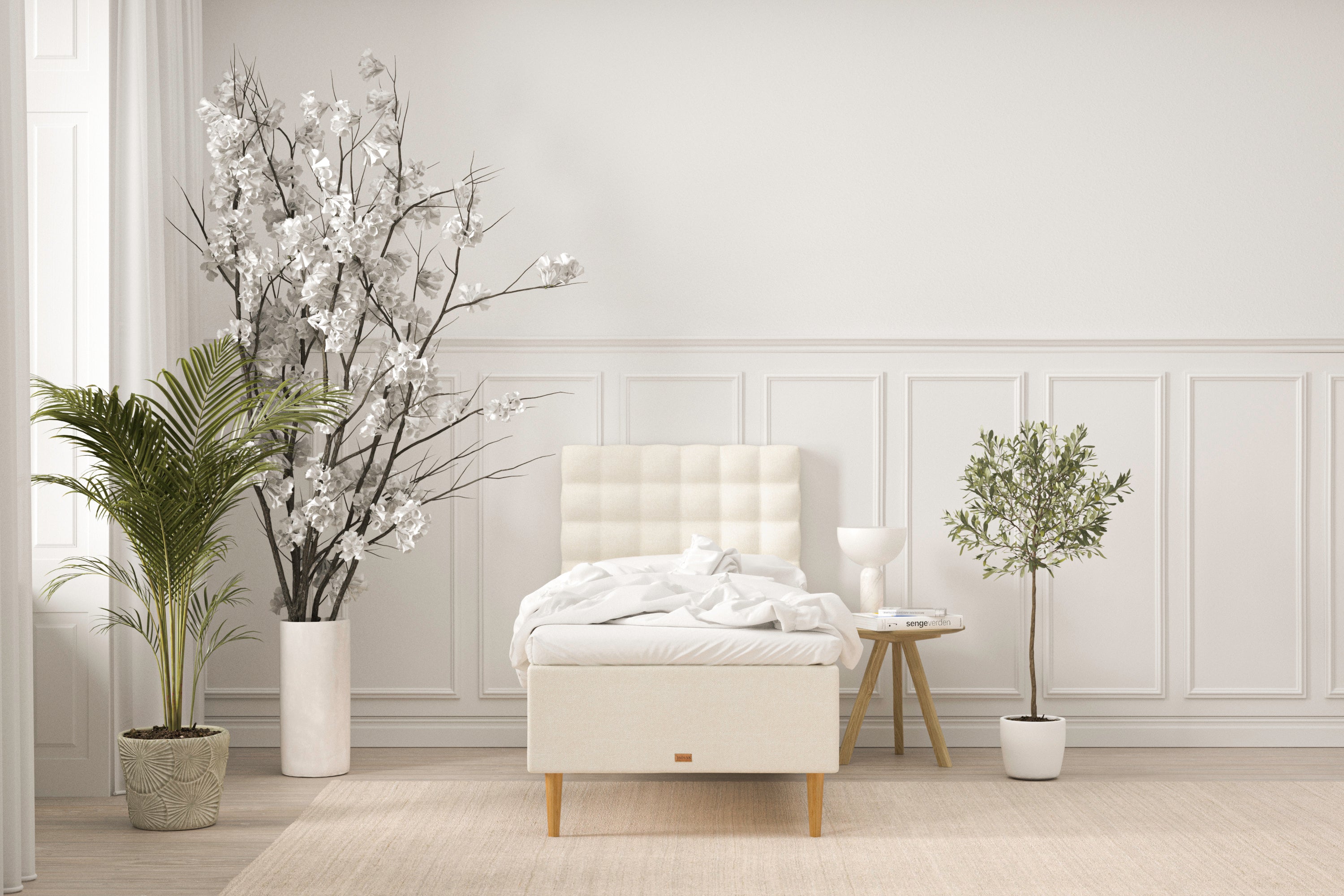 SÖVNN Elite Boxmadras - 90x200 - Lys beige