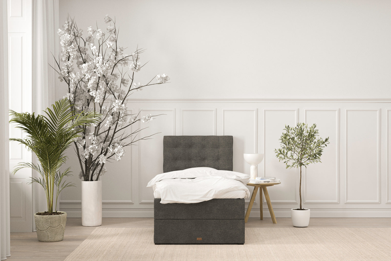 SÖVNN Ronja Boxseng Med Opbevaring - 90x200 - Grå