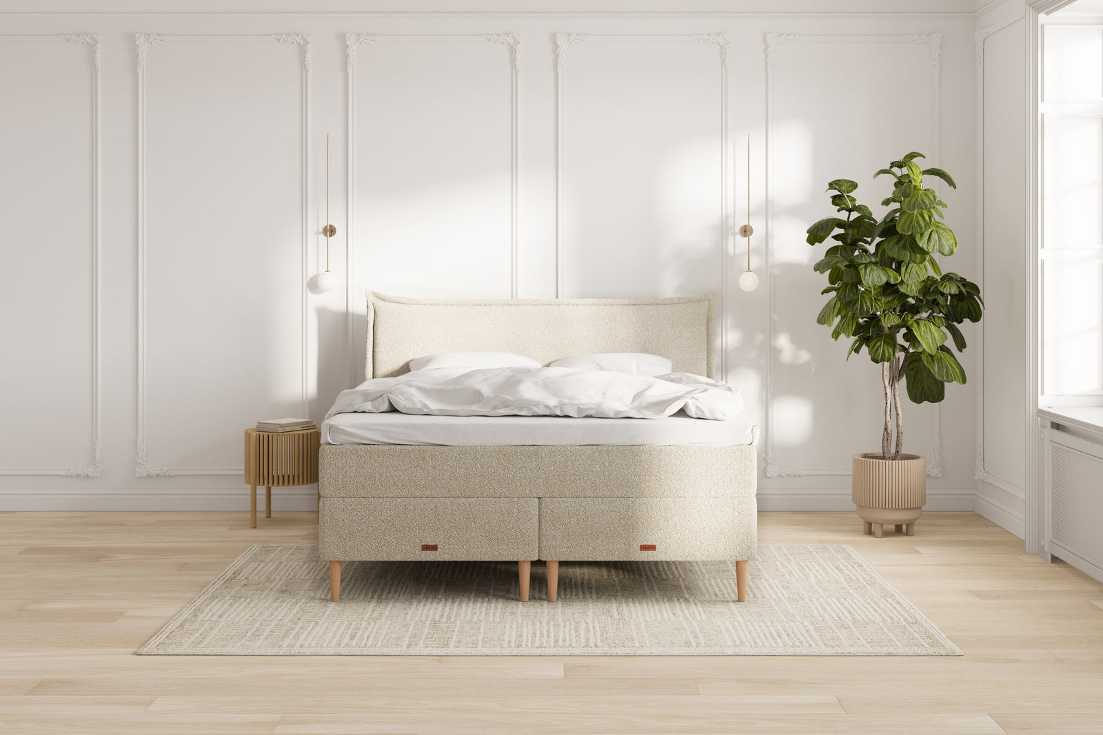 Icon Kontinentalseng - 140x200 - Bouclé beige