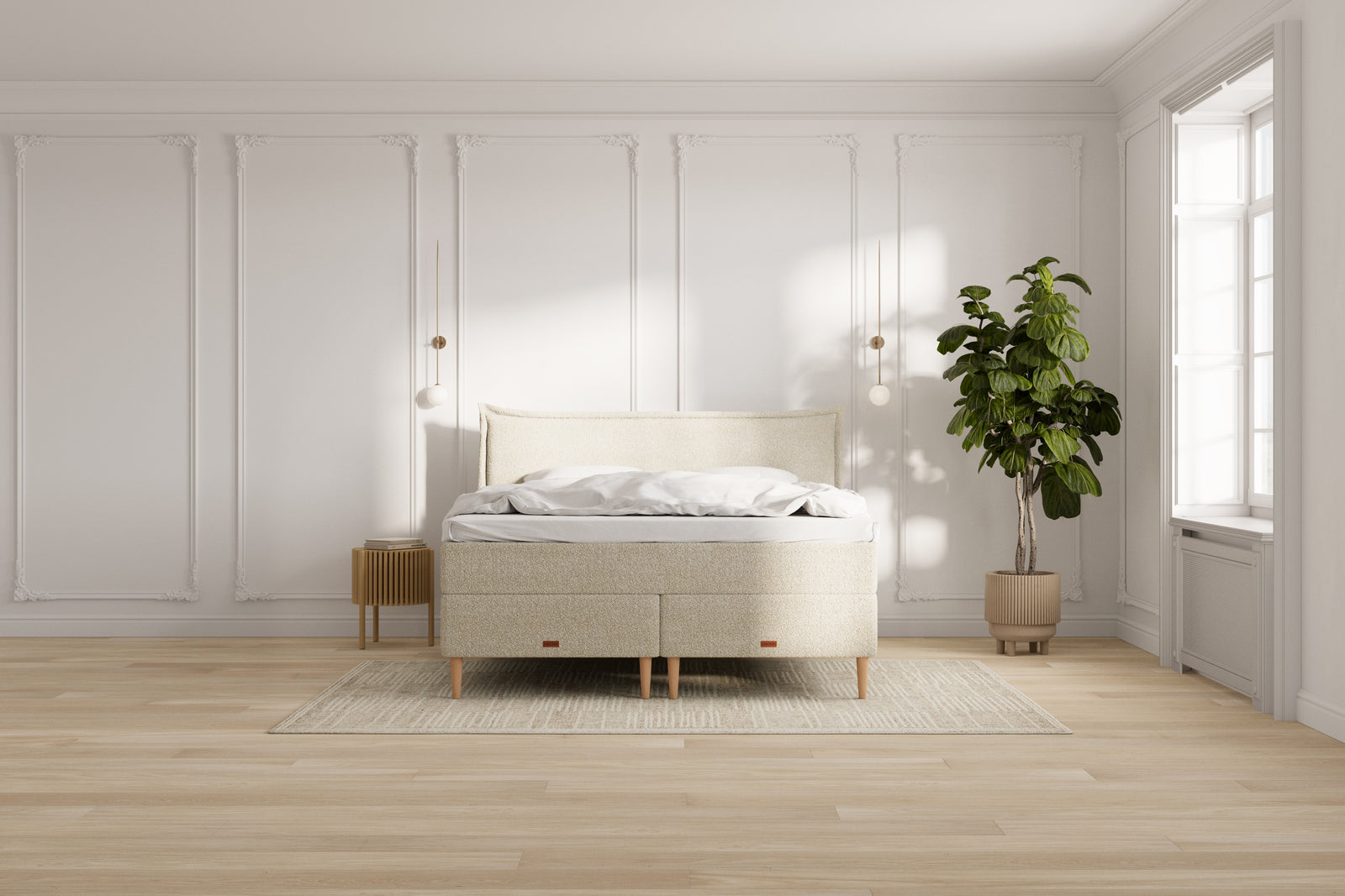 Icon Kontinentalseng - 140x200 - Bouclé beige