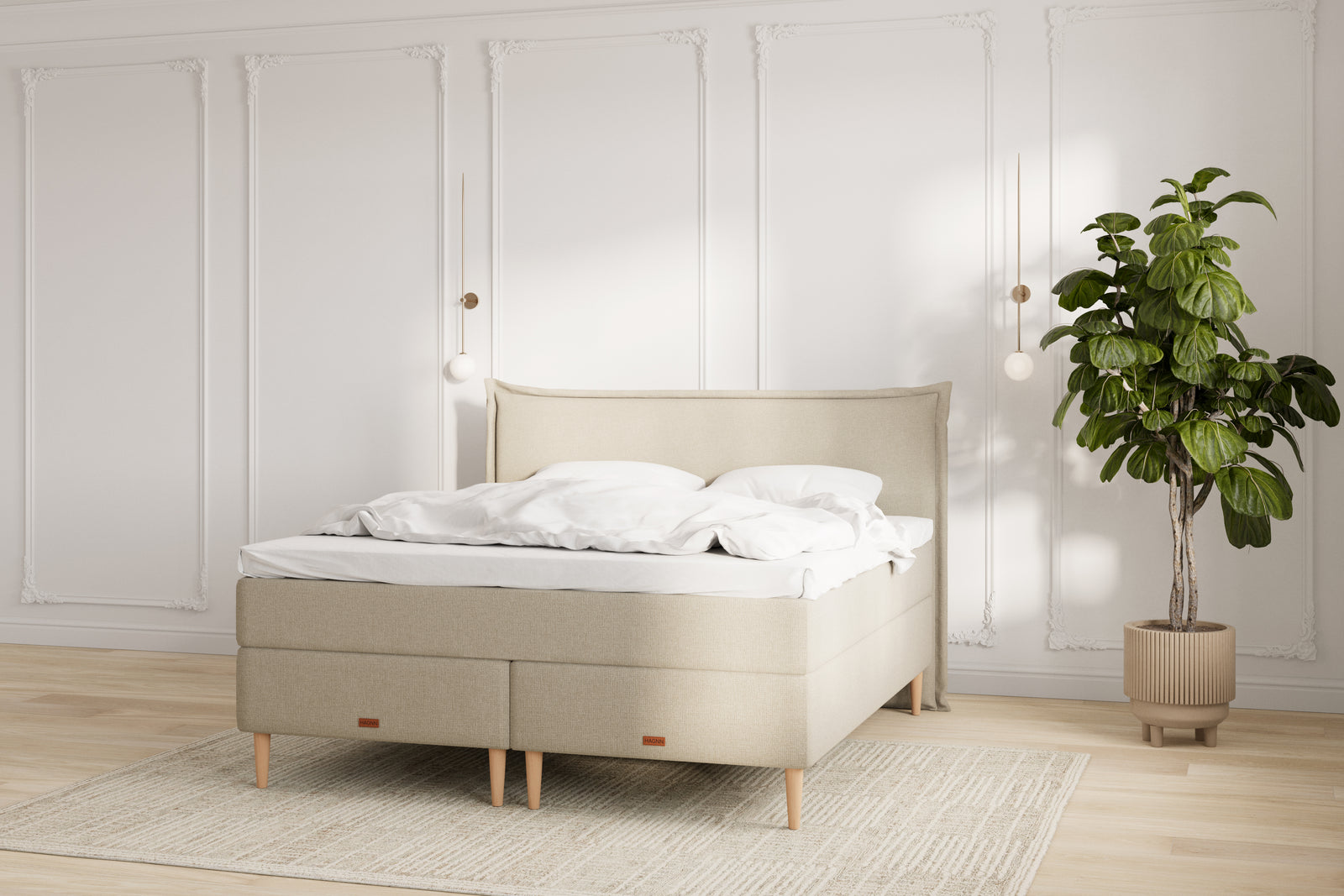 Icon Kontinentalseng - 180x200 - Beige