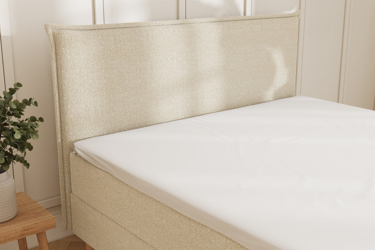 Juna Kontinentalseng - 180x200 - Bouclé Creme