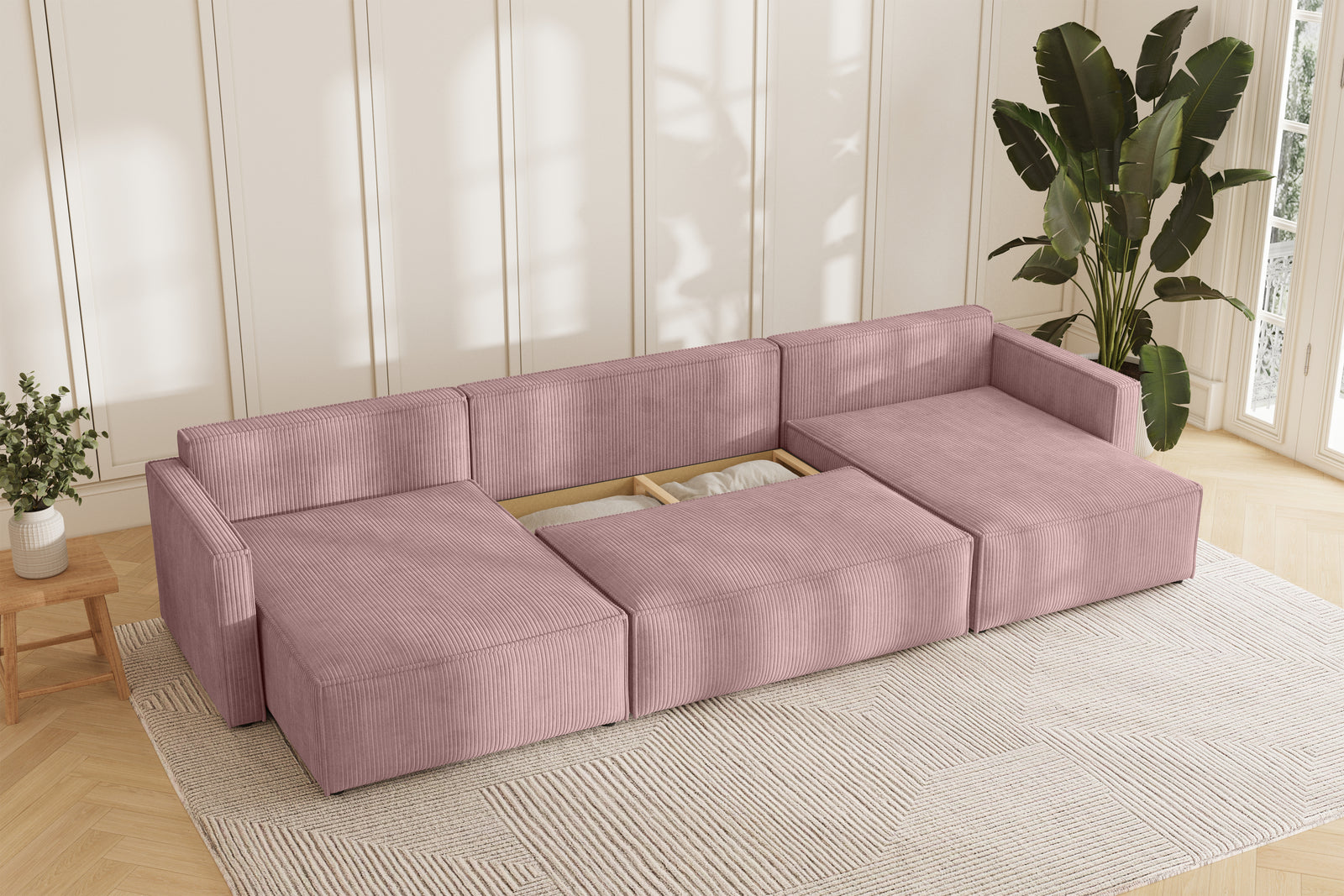 Karlo Sovesofa U XL - Velvet Rose