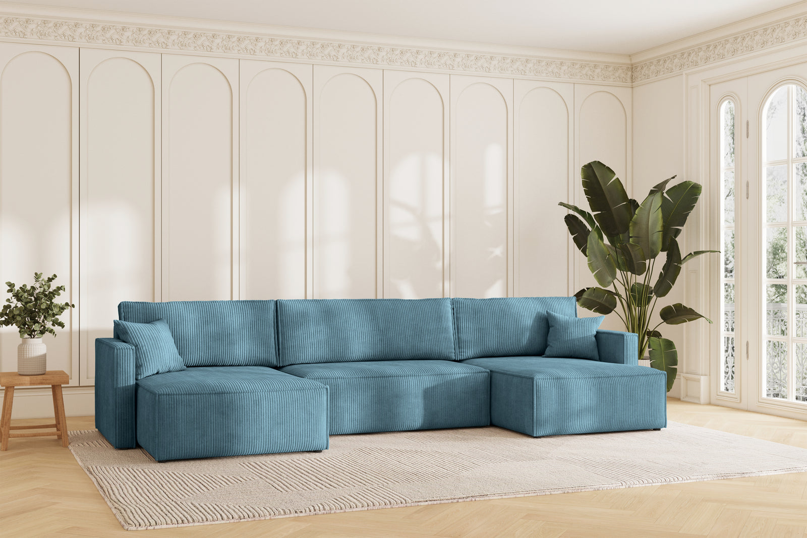 Karlo Sovesofa U XL - Velvet Blue