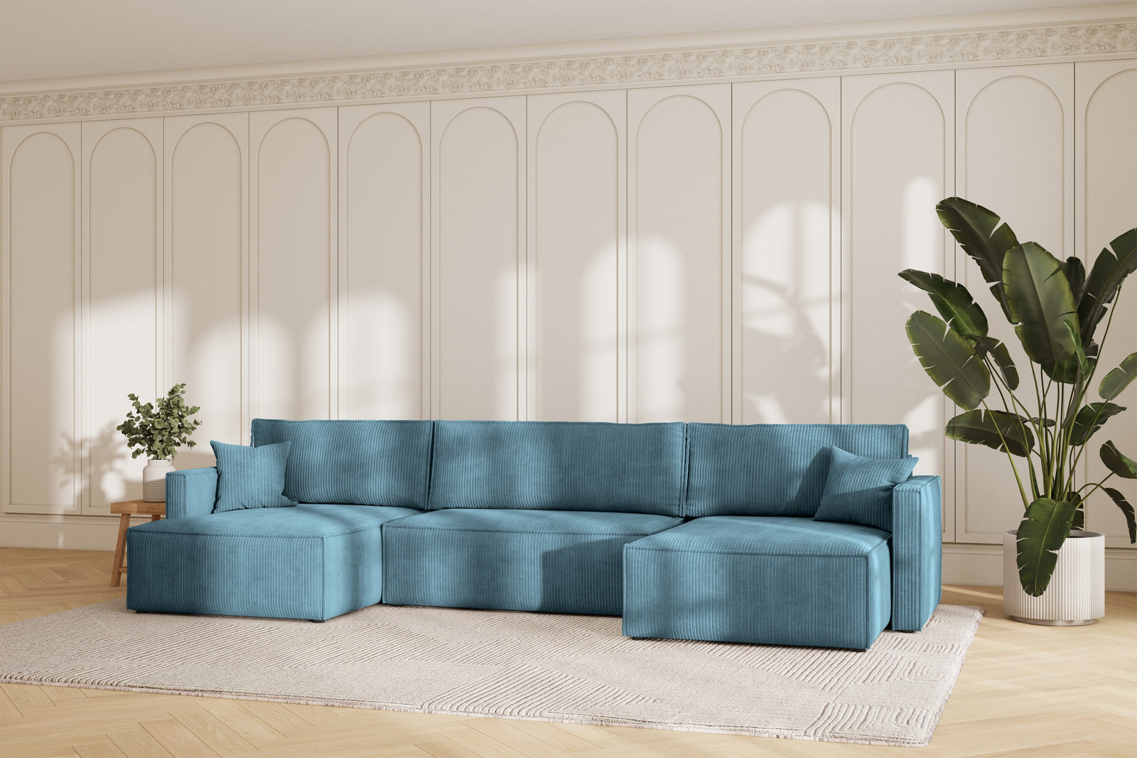 Karlo Sovesofa U XL - Velvet Blue