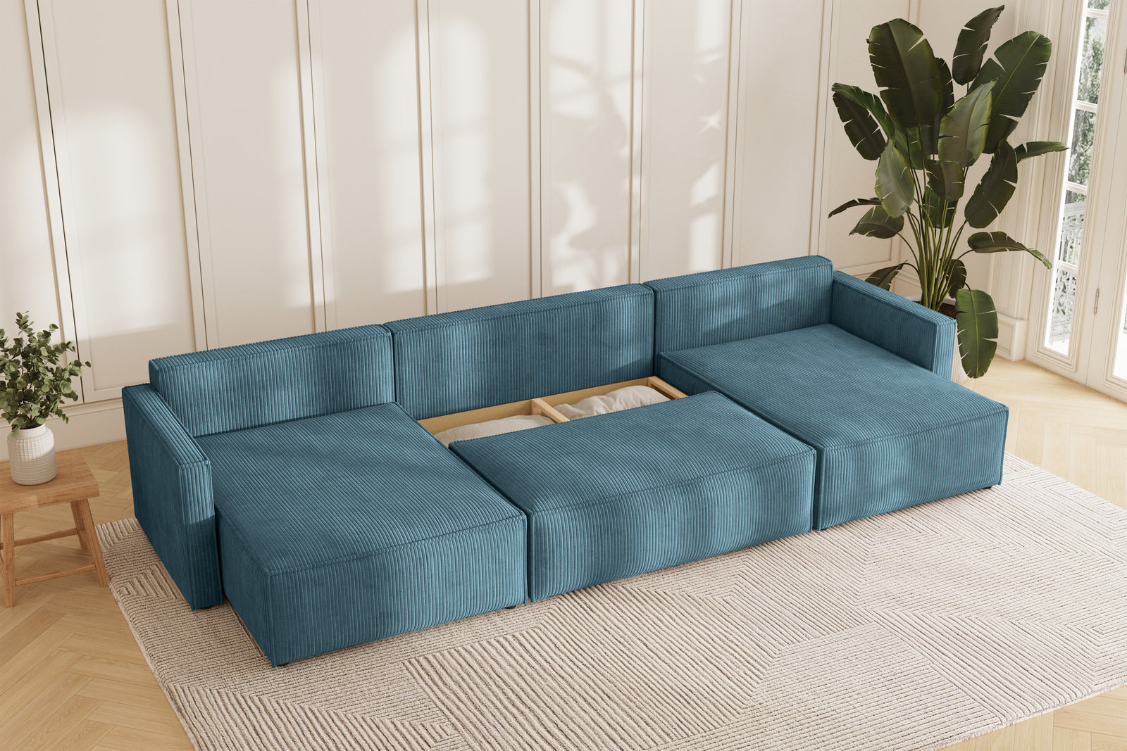Karlo Sovesofa U XL - Velvet Blue