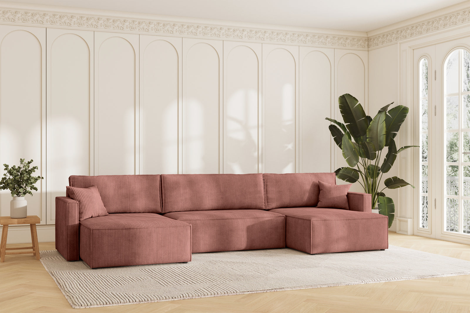 Karlo Sovesofa U XL - Velvet Blush
