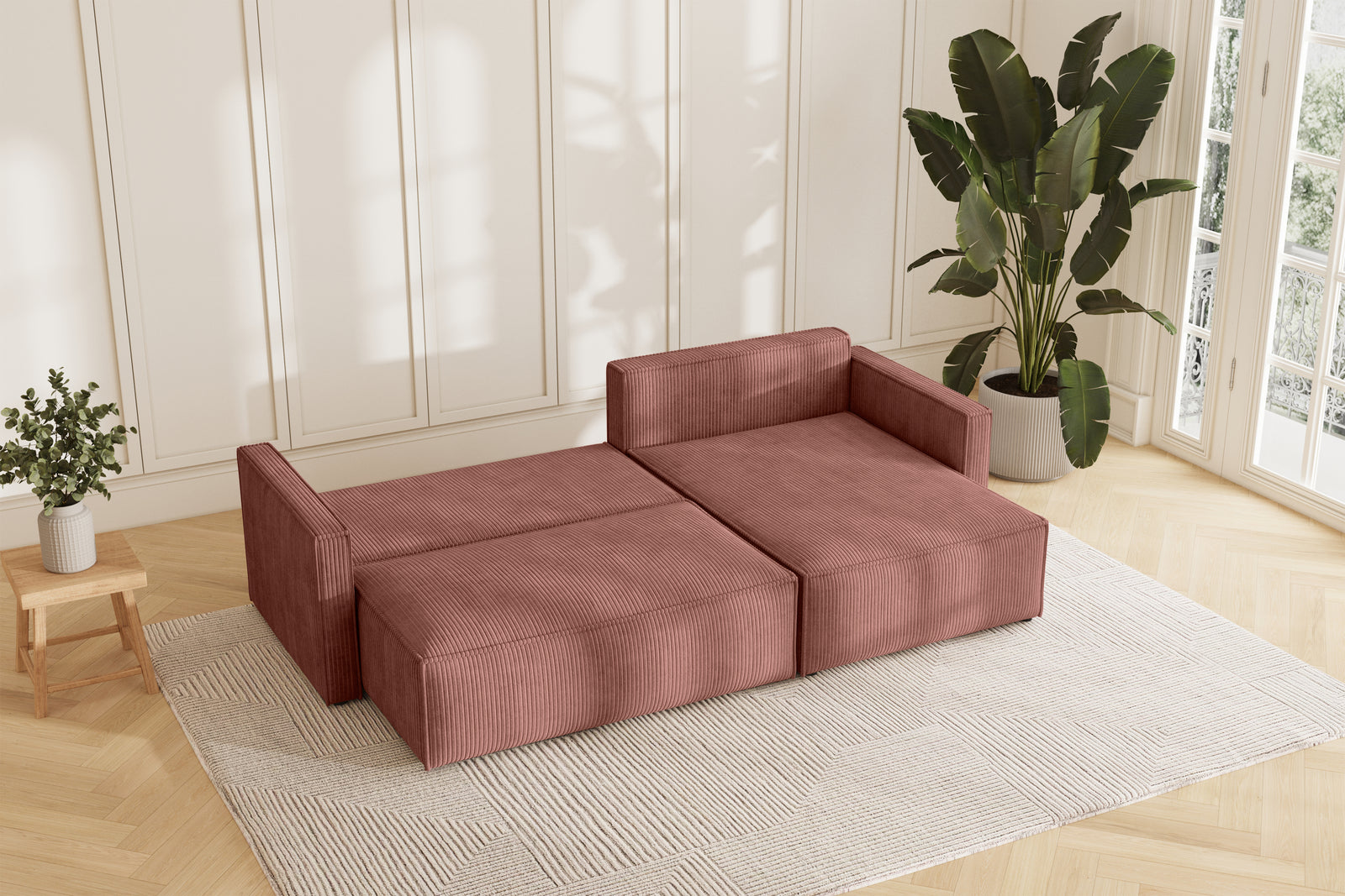 Karlo Sovesofa L XL - Velvet Blush