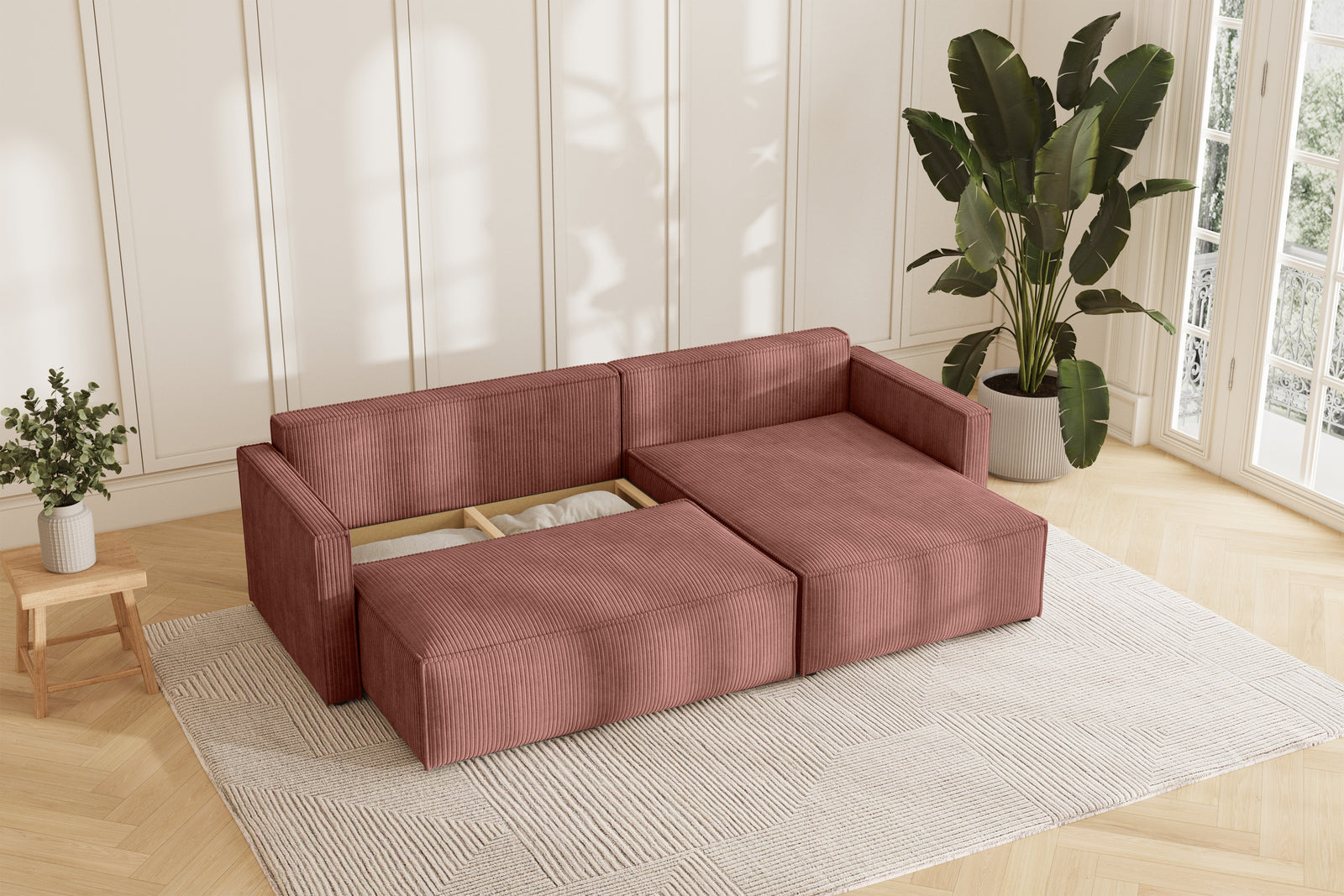 Karlo Sovesofa L XL - Velvet Blush