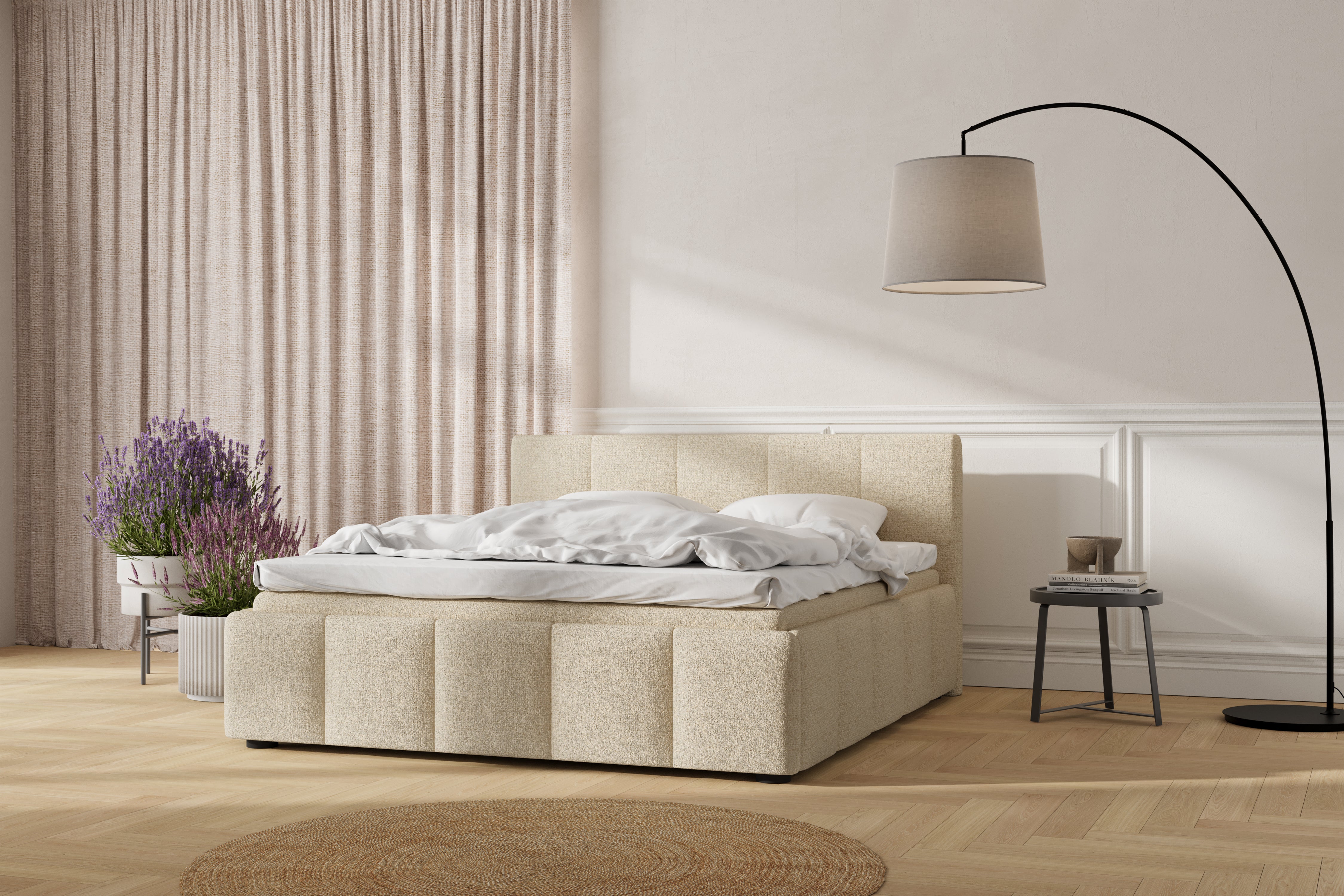SÖVNN Keva sengeramme - 180x200 - Lys beige