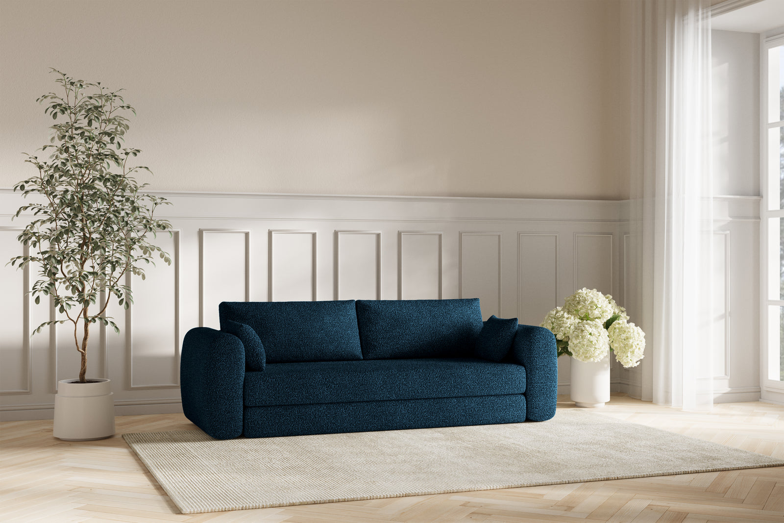 Lea Sovesofa - Bouclé Deep Blue