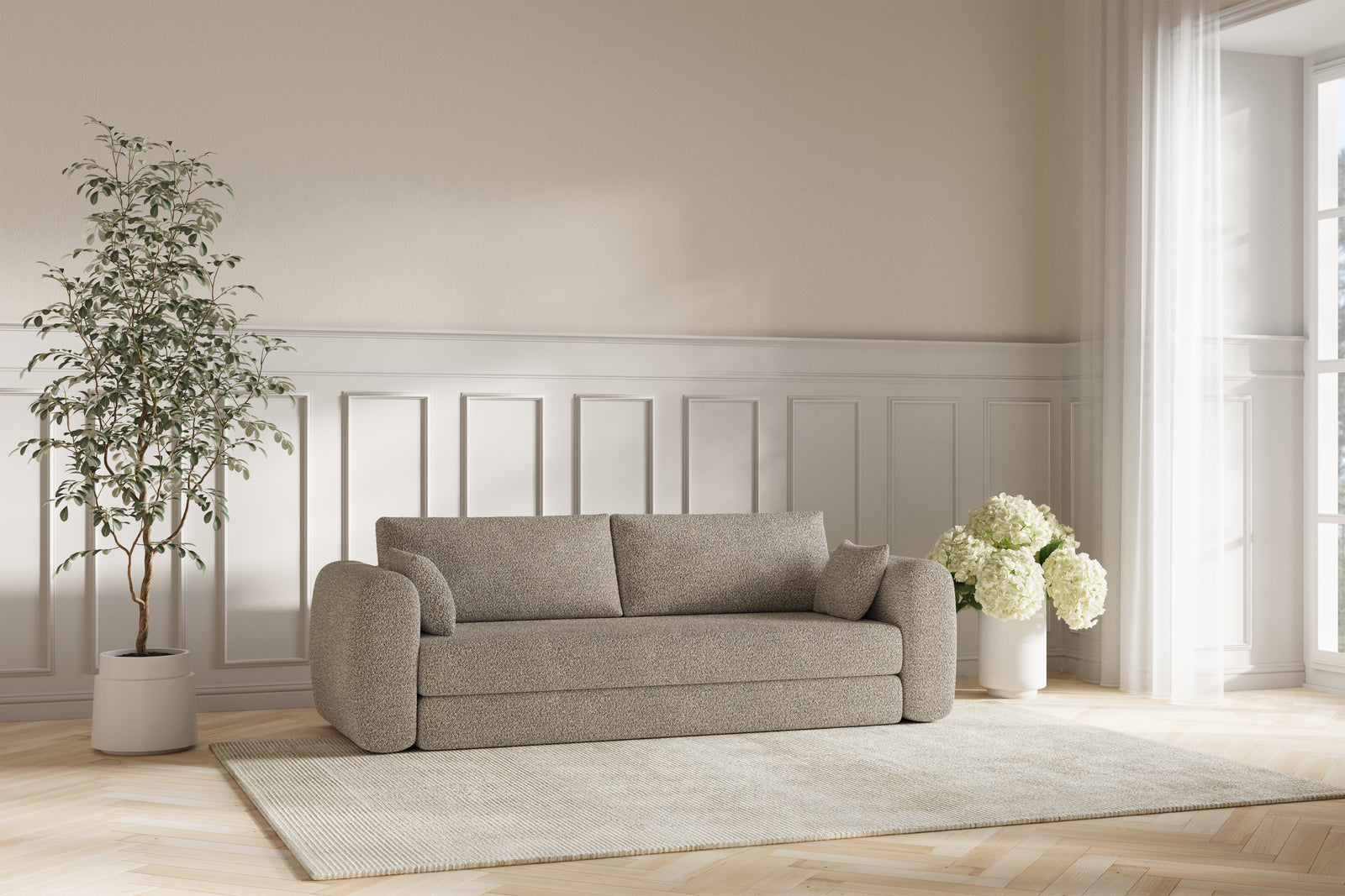 Lea Sovesofa - Bouclé Mokka