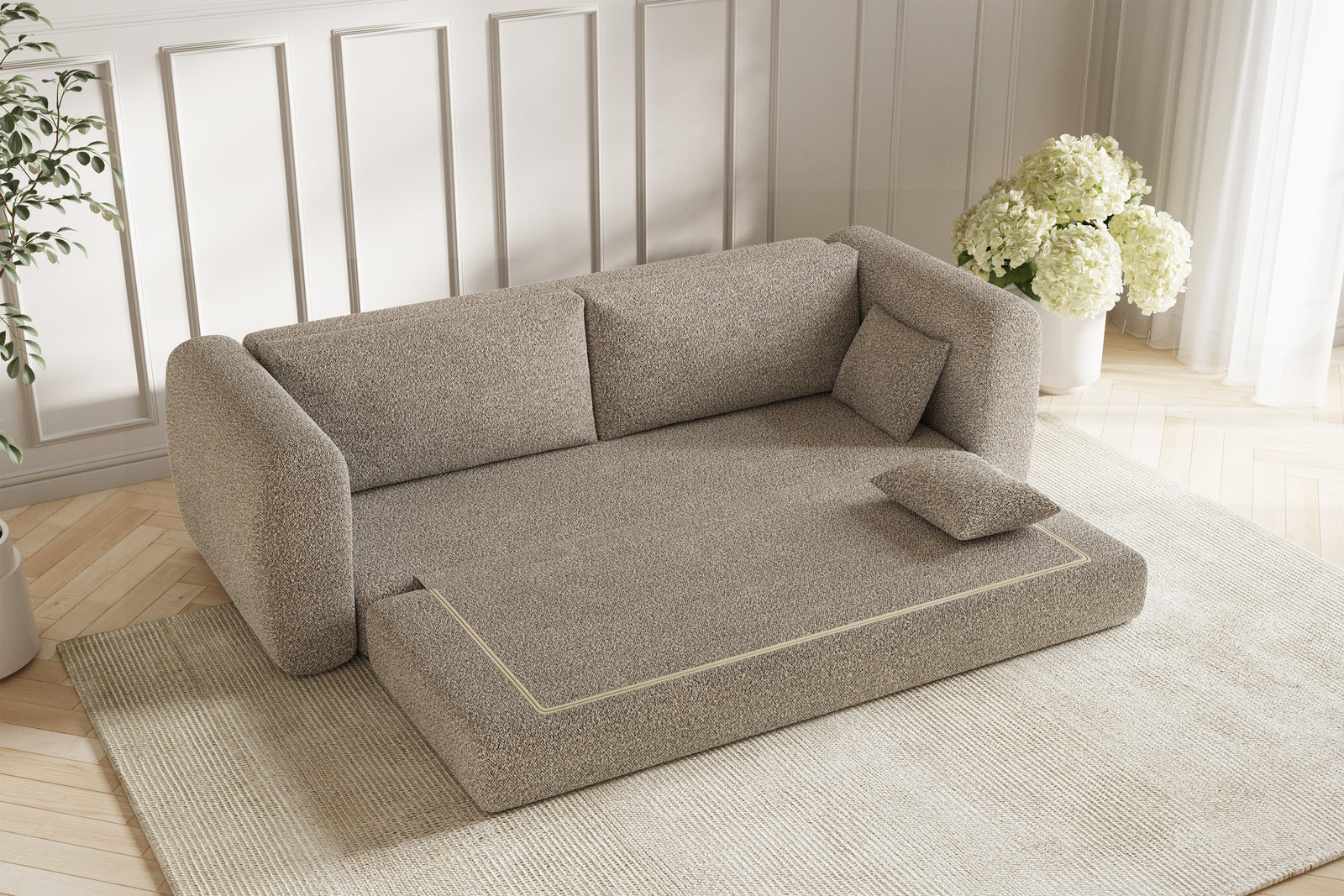 Lea Sovesofa - Bouclé Mokka