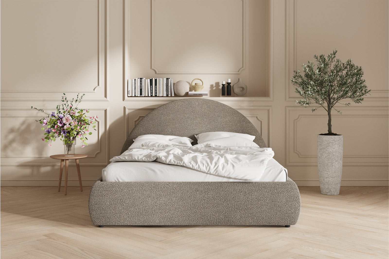 Lova Sengeramme - 180x200 - Bouclé Mocca
