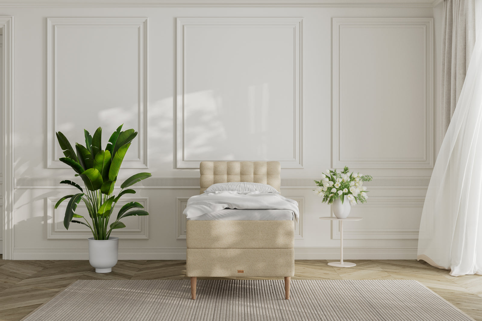 SÖVNN Mira Kontinentalseng - 90x200 - Lys Beige