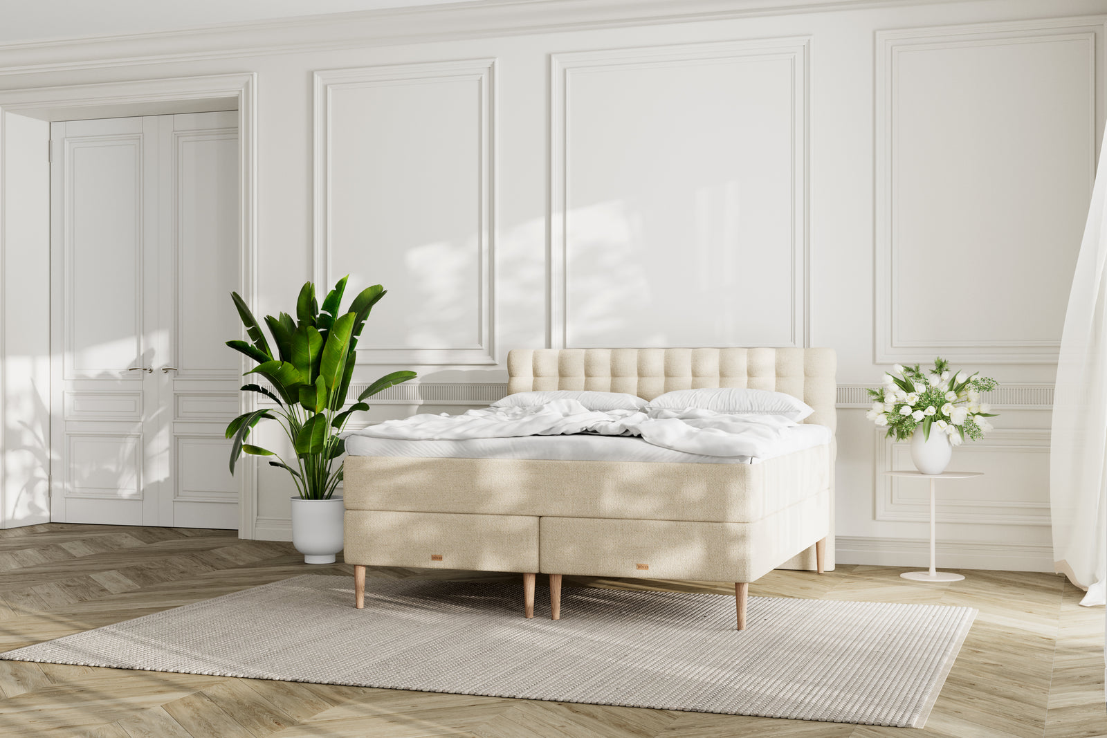 SÖVNN Mira Kontinentalseng - 220x220 - Lys Beige