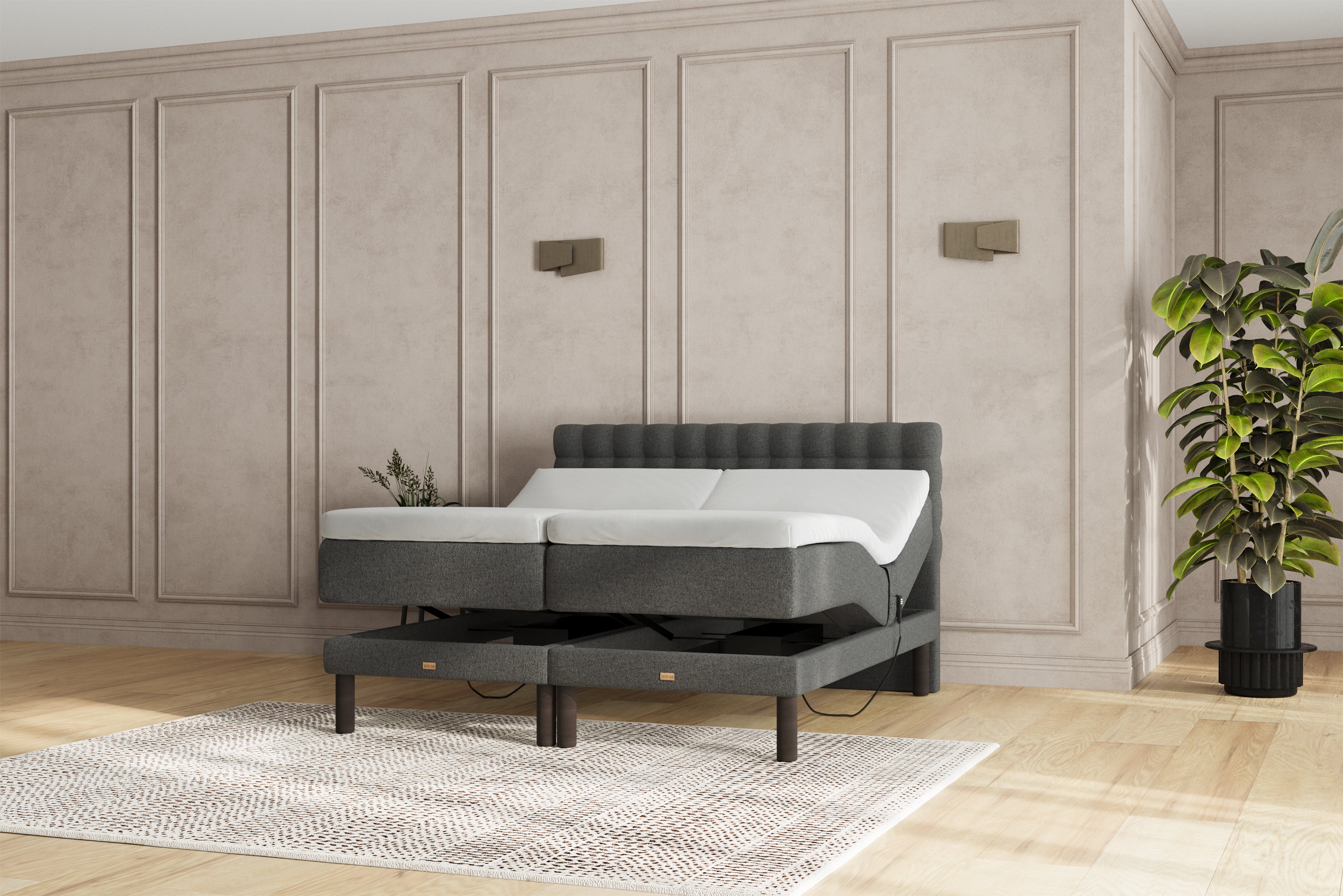 SÖVNN Naja Elevationsseng - 180x200 - Grå