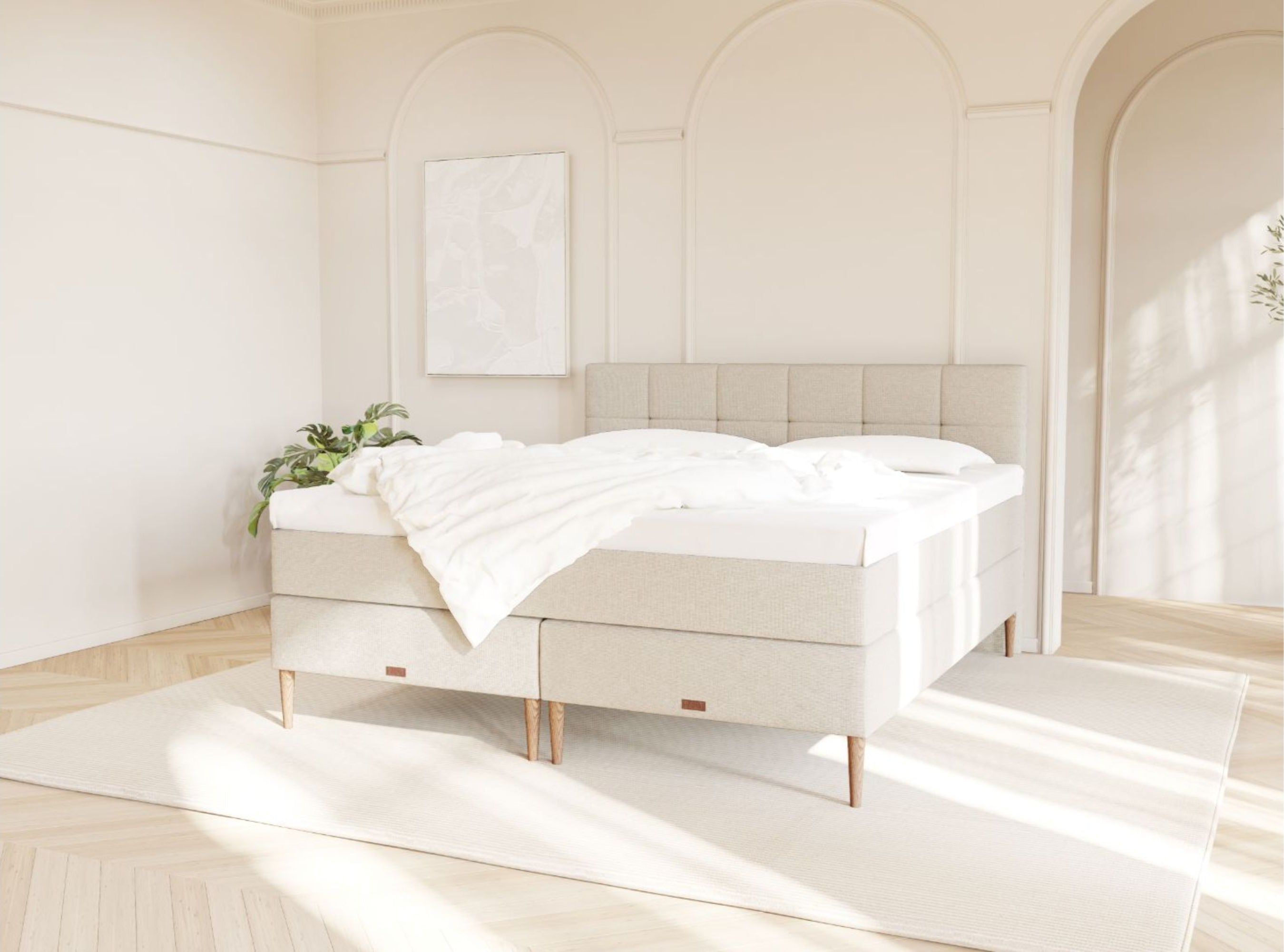 SÖVNN Nala Kontinentalseng - 80x200 - Lys Beige