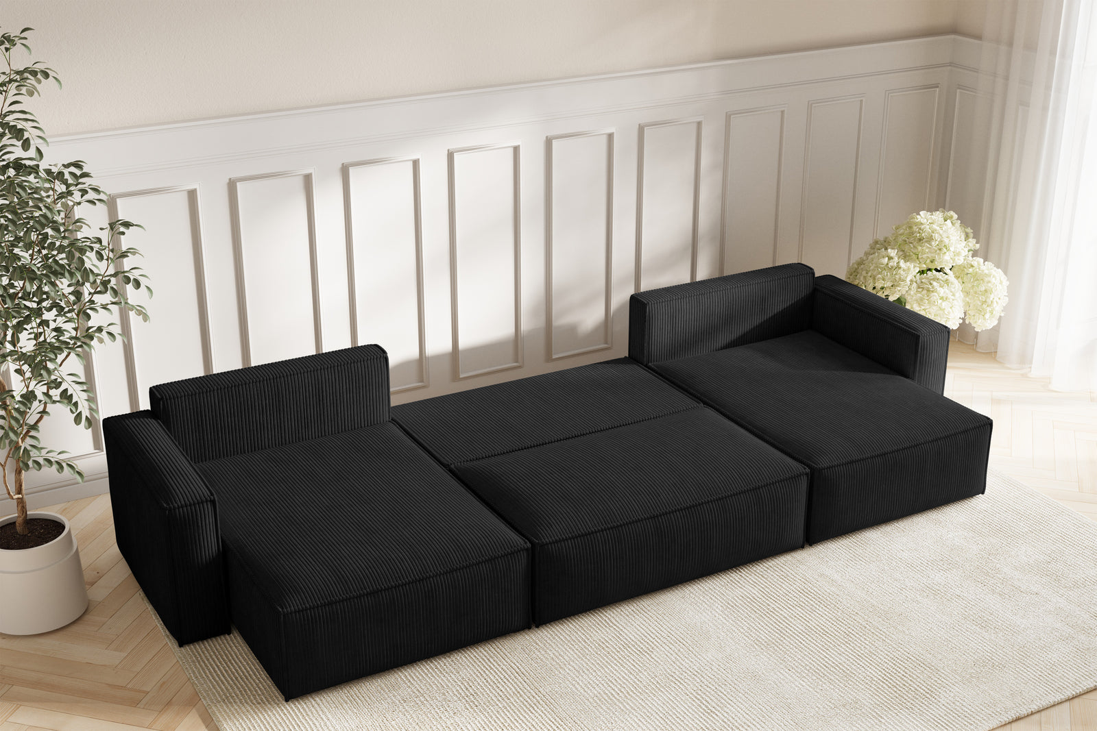 Neo Sovesofa U XL - Velvet Black