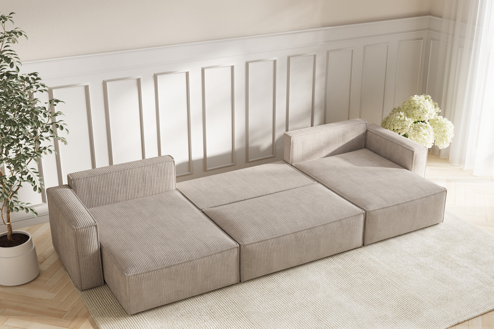 Neo Sovesofa U XL - Velvet Beige