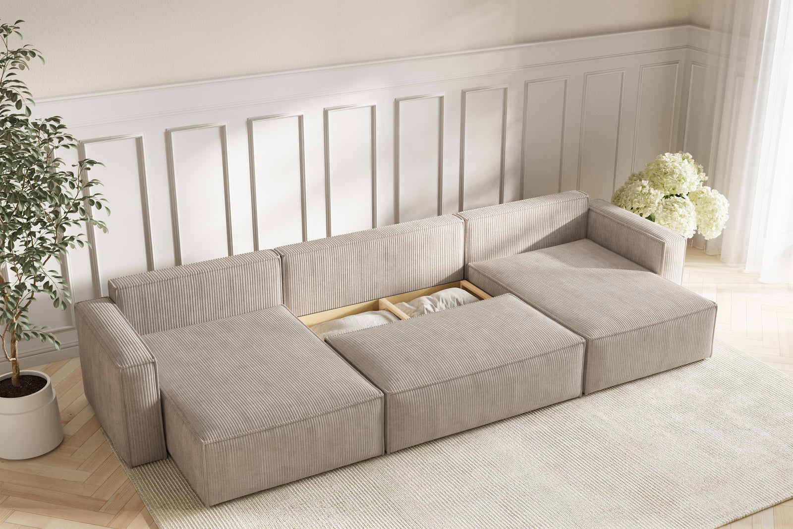 Neo Sovesofa U XL - Velvet Beige