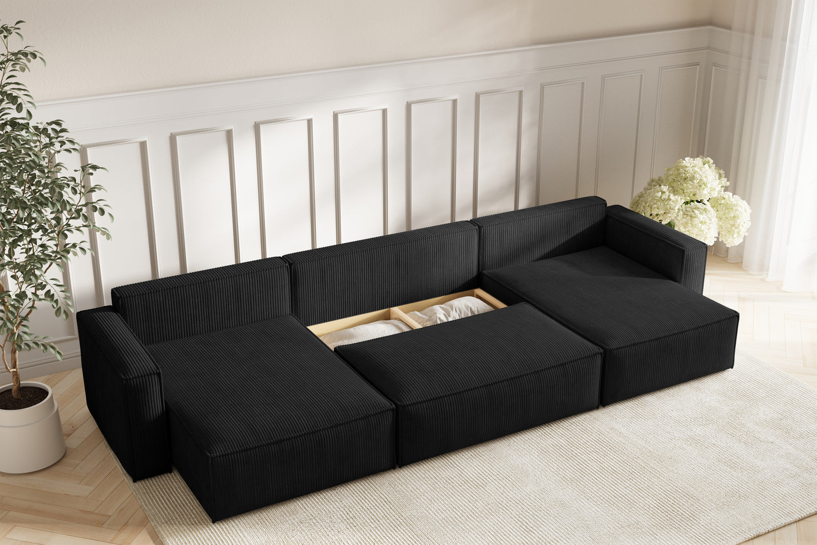 Neo Sovesofa U XL - Velvet Black