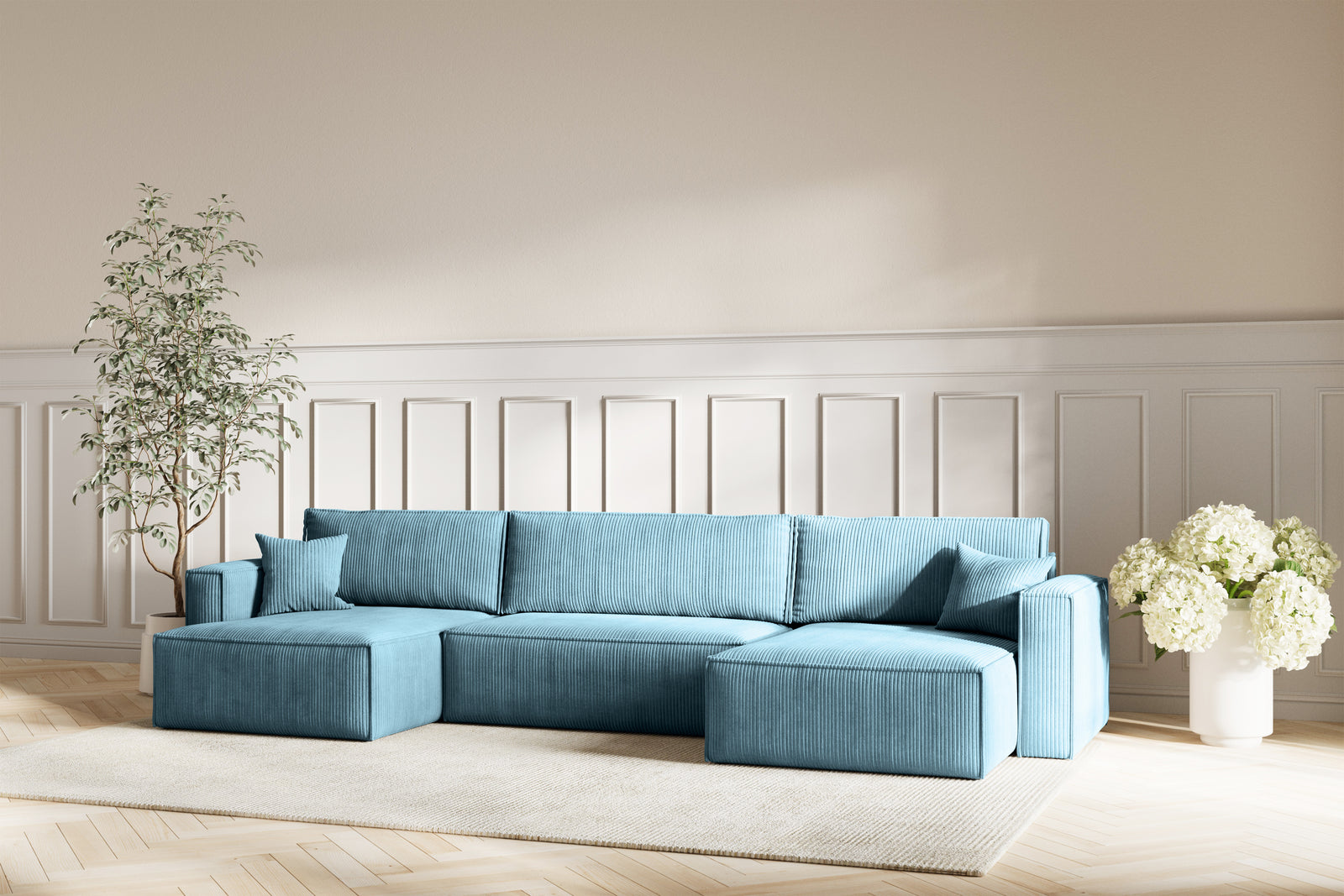 Neo Sovesofa U XL - Velvet Blue
