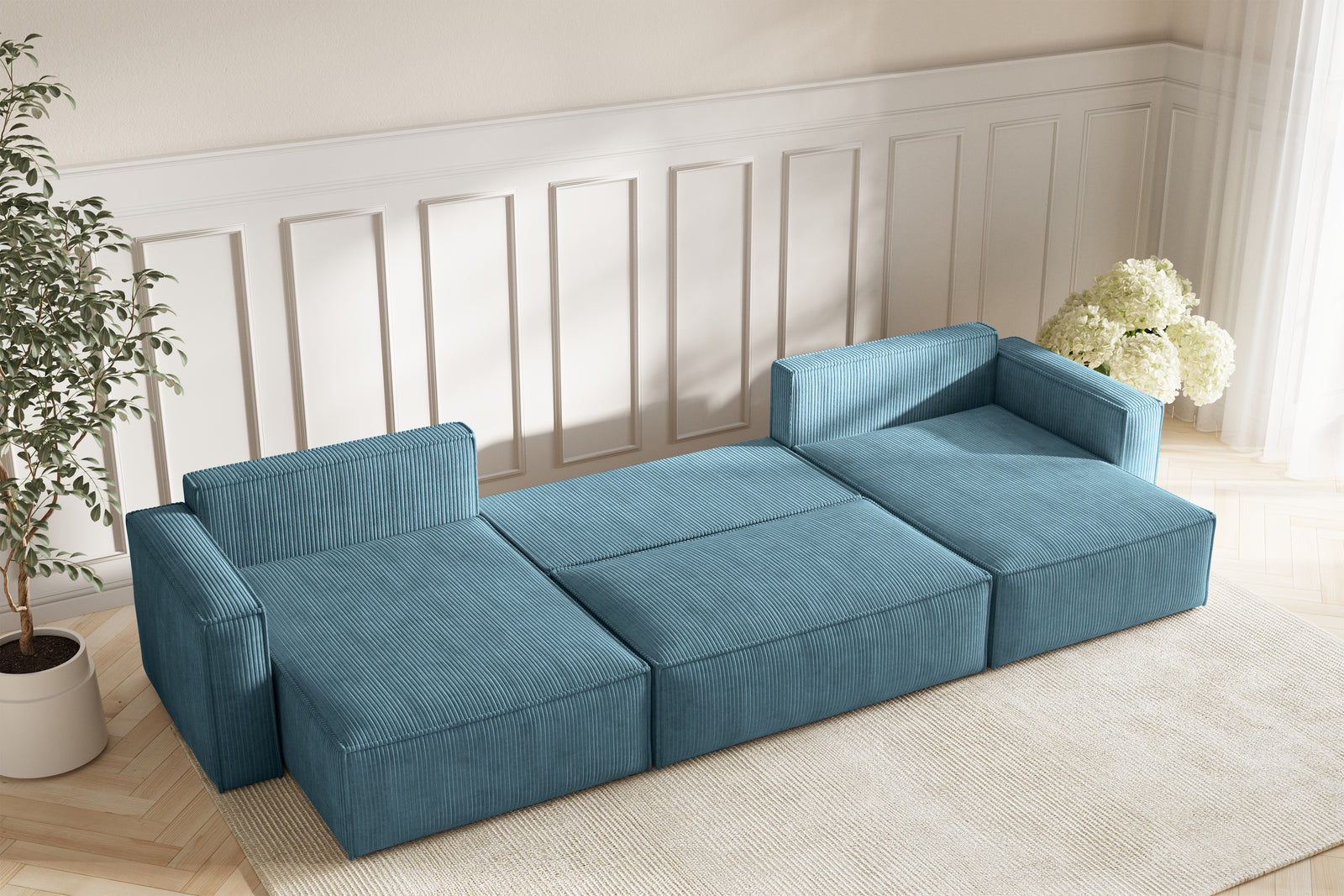 Neo Sovesofa U XL - Velvet Blue