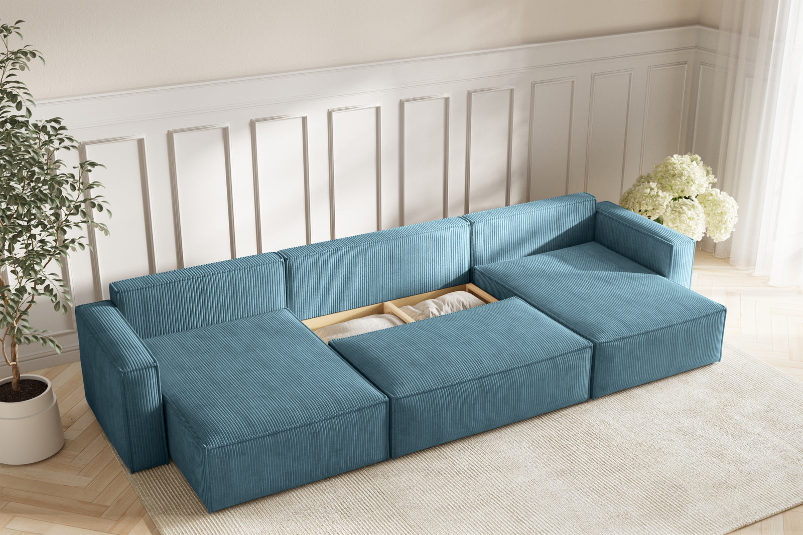 Neo Sovesofa U XL - Velvet Blue