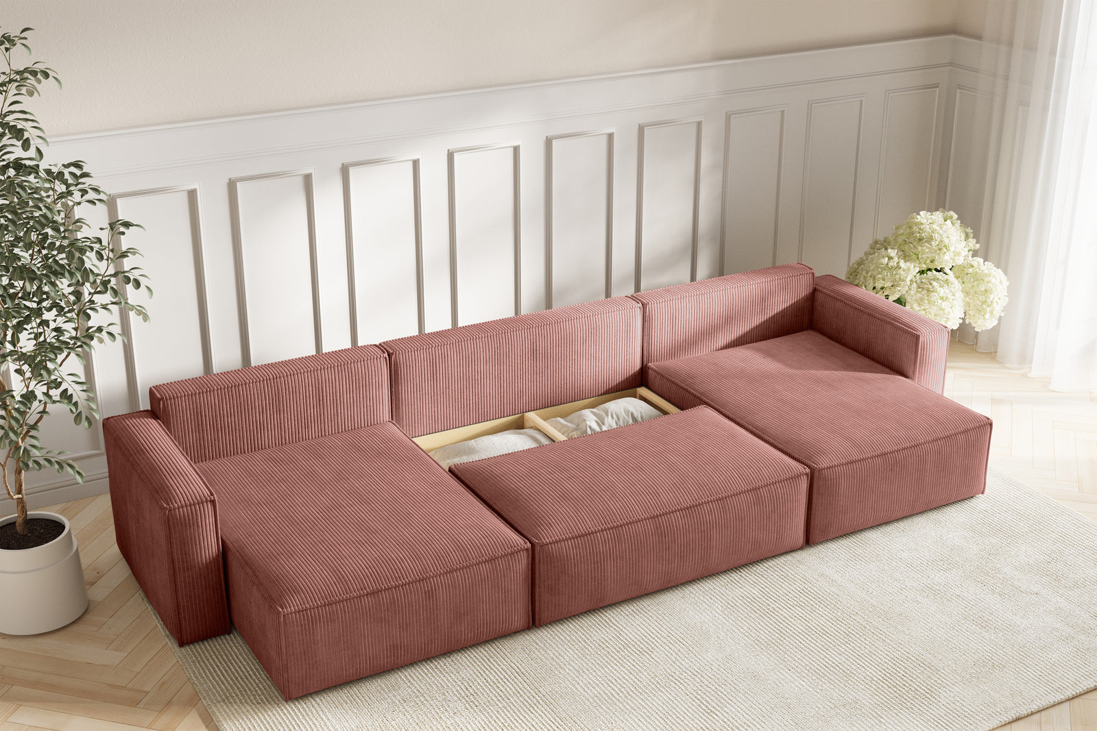 Neo Sovesofa U XL - Velvet Blush